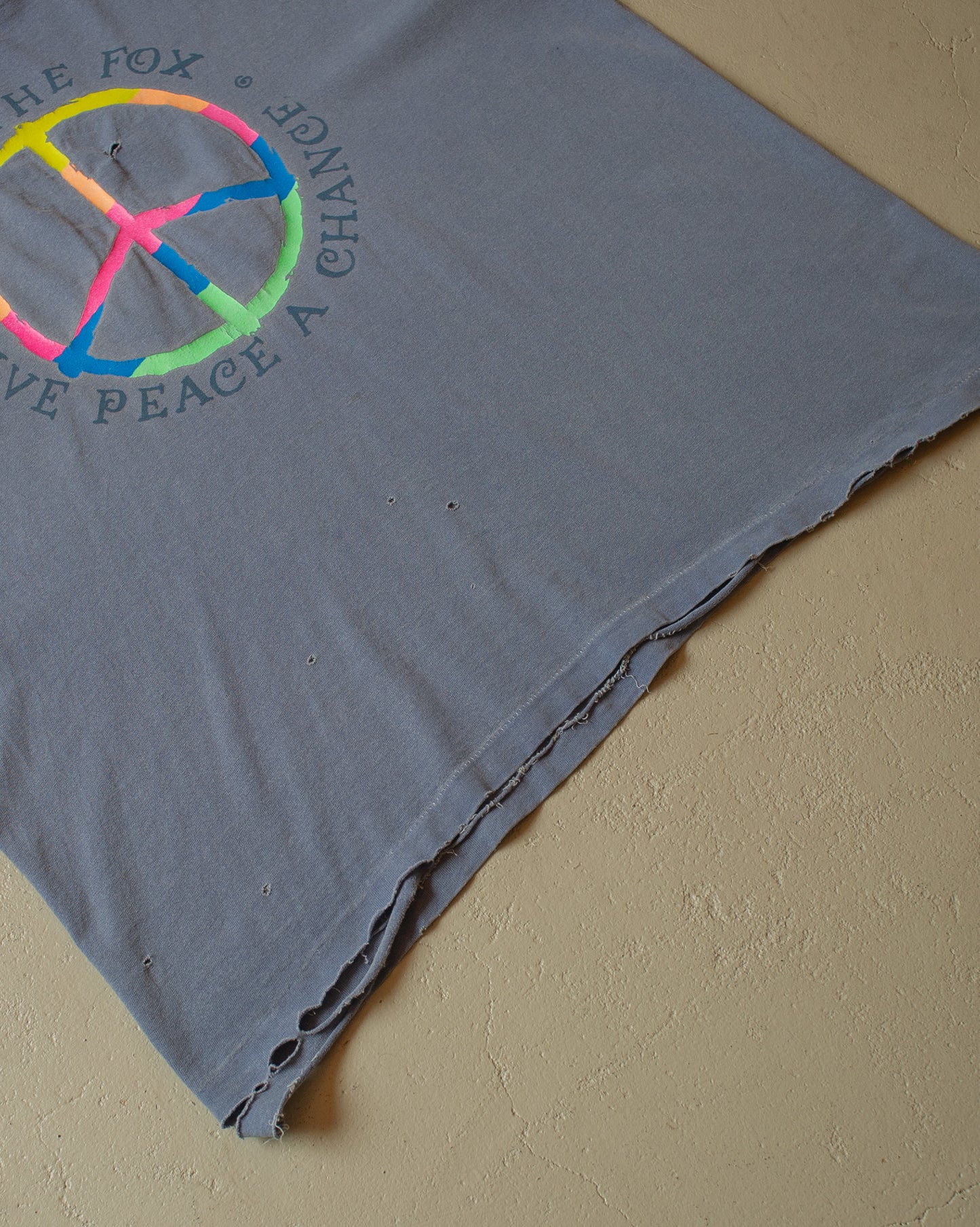 1990s distressed The Fox 103.5 T-shirt blue - XL/XXL