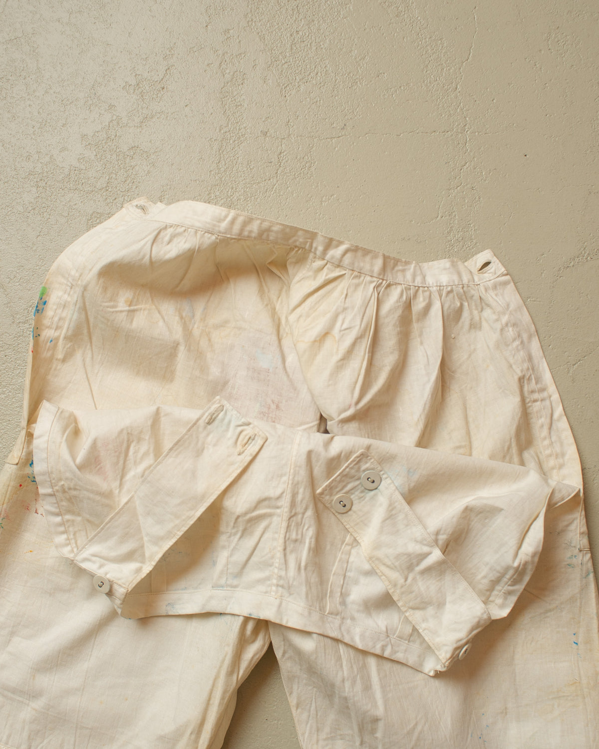 1910s/20s German Womens Painter Cotton Shorts white - W29