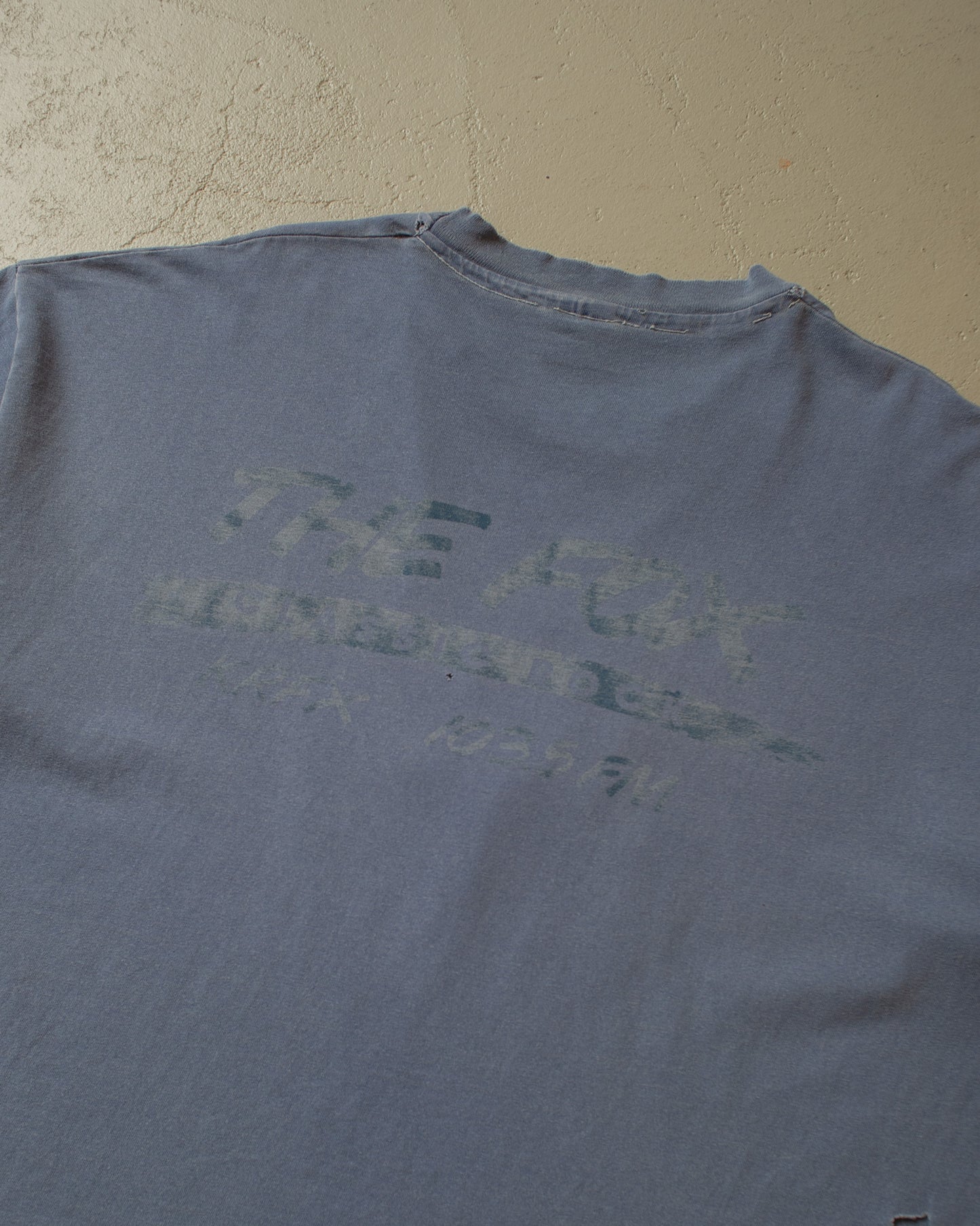 1990s distressed The Fox 103.5 T-shirt blue - XL/XXL