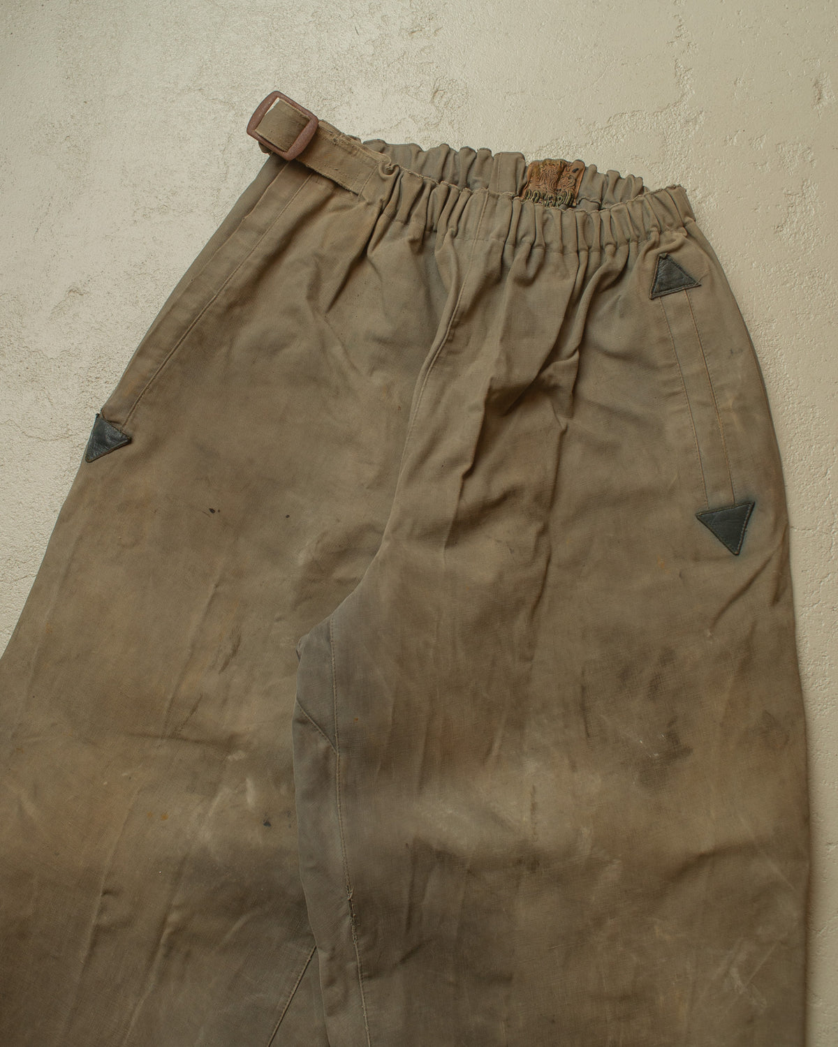 1940s/50s German Poseidon Motorcycle Weather Overpants khaki - L/XL