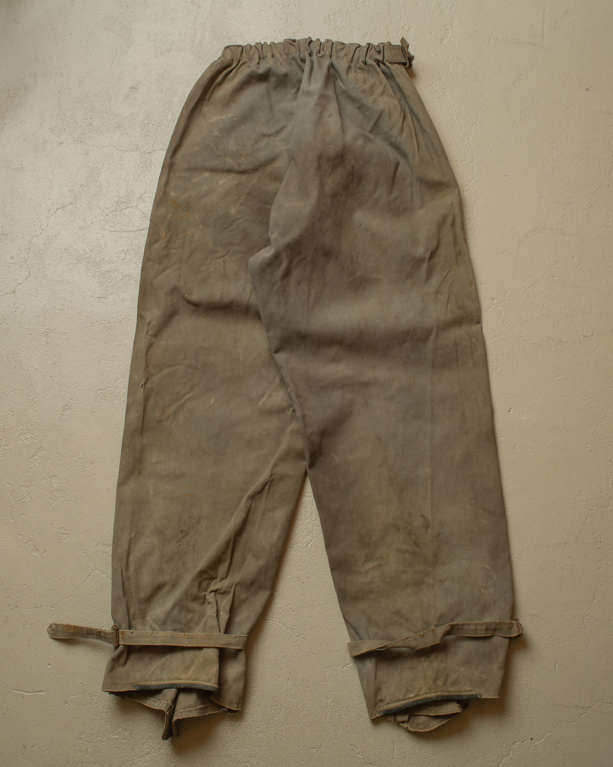 1940s/50s German Poseidon Motorcycle Weather Overpants khaki - L/XL