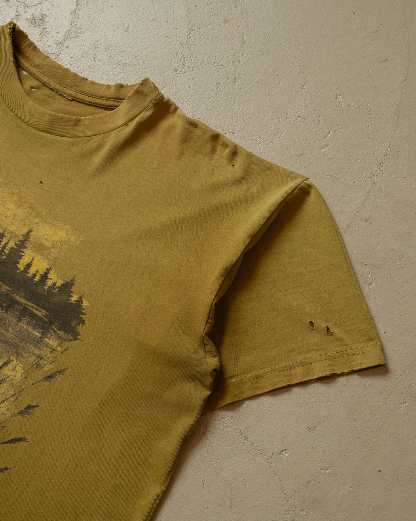 1990s distressed Wildlife T-shirt khaki - L/XL