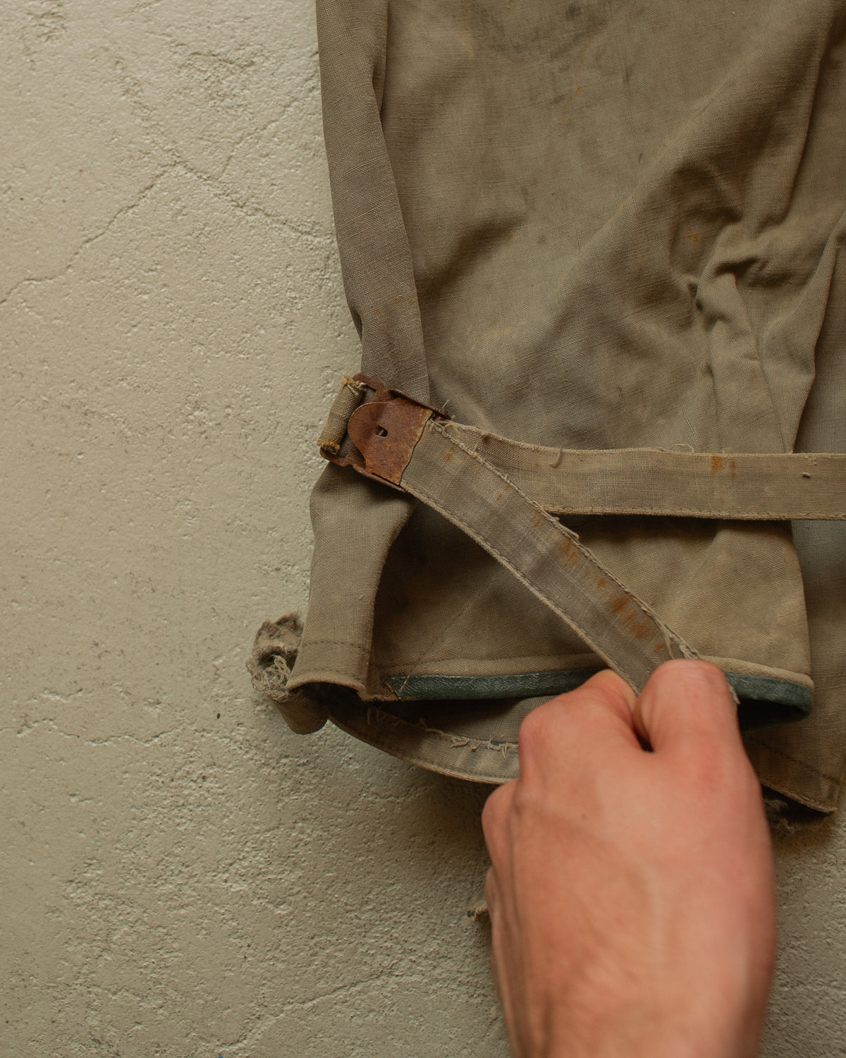1940s/50s German Poseidon Motorcycle Weather Overpants khaki - L/XL
