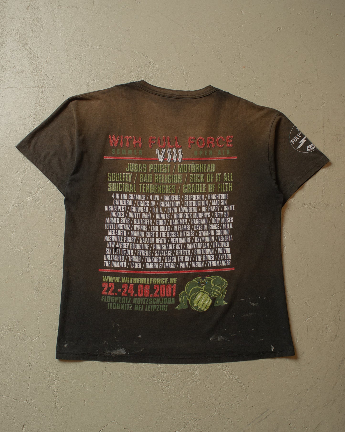 2001 distressed With Full Force Festival T-shirt „Artist Edition“ black - XL/XXL