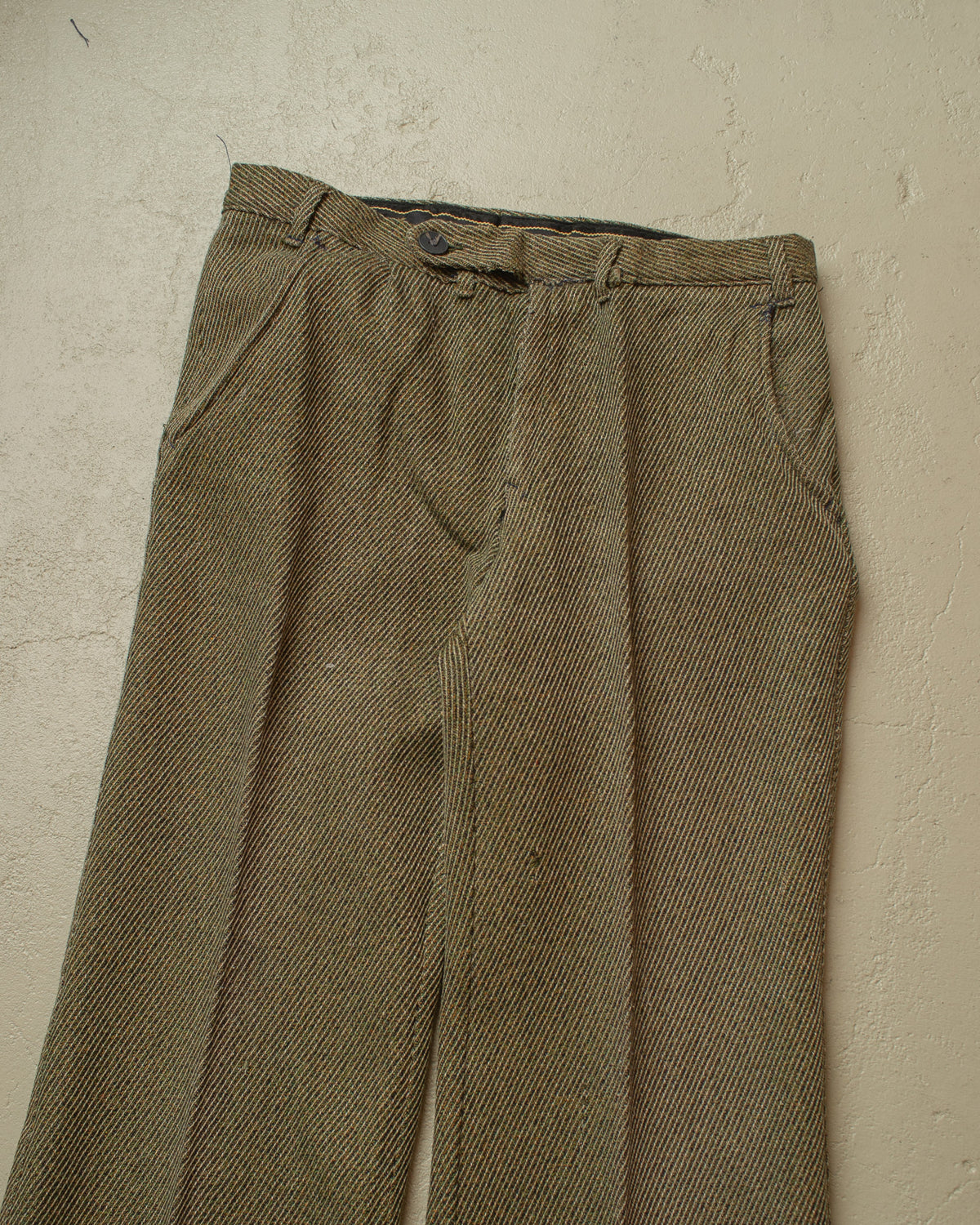 1960s/70s C&A Angelo Litrico Flared Wool Pants green - W30,5 L32,5
