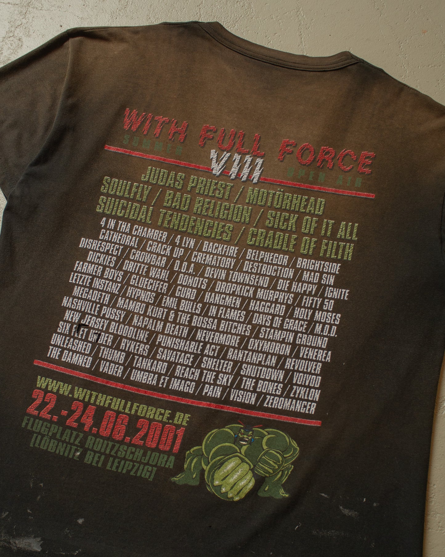 2001 distressed With Full Force Festival T-shirt „Artist Edition“ black - XL/XXL