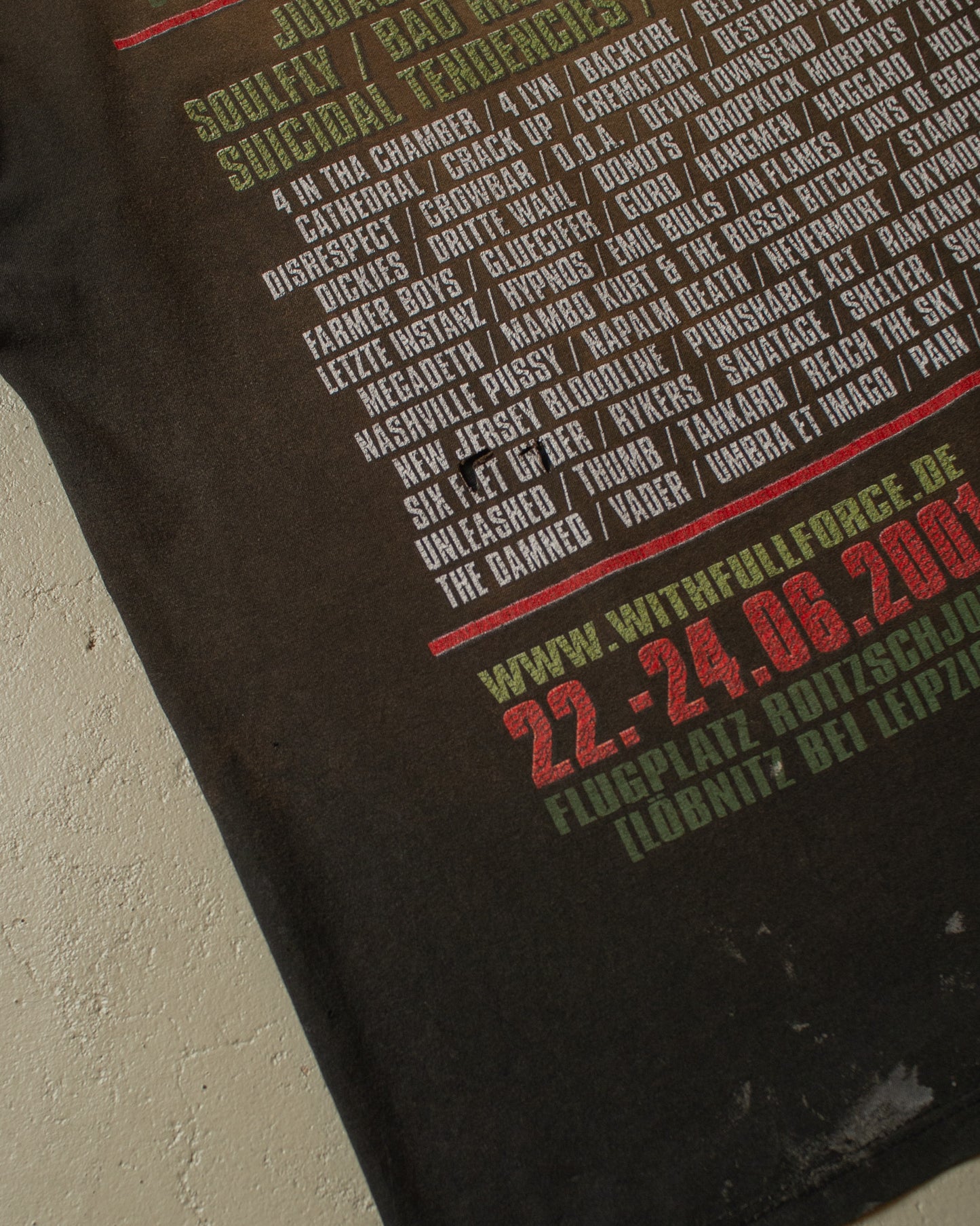 2001 distressed With Full Force Festival T-shirt „Artist Edition“ black - XL/XXL