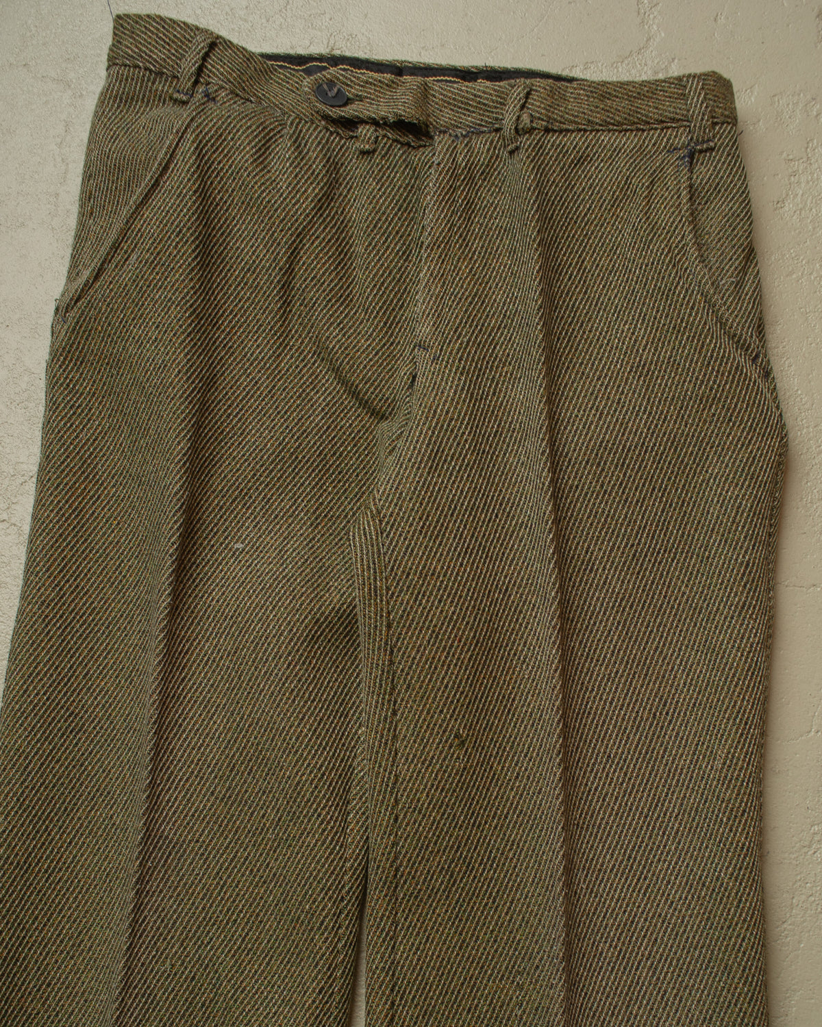 1960s/70s C&A Angelo Litrico Flared Wool Pants green - W30,5 L32,5