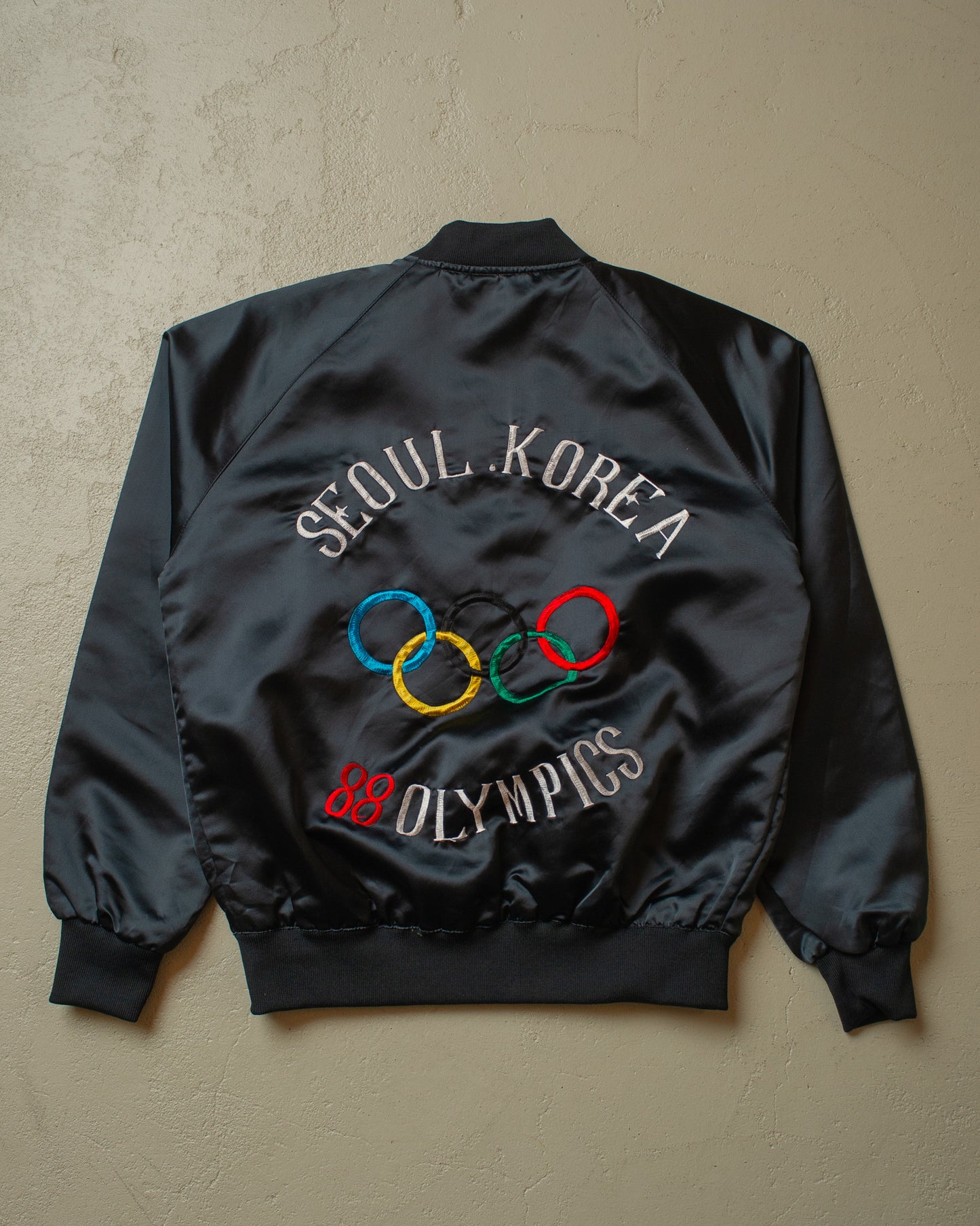 1988 Seoul Olympics Satin Jacket black - L