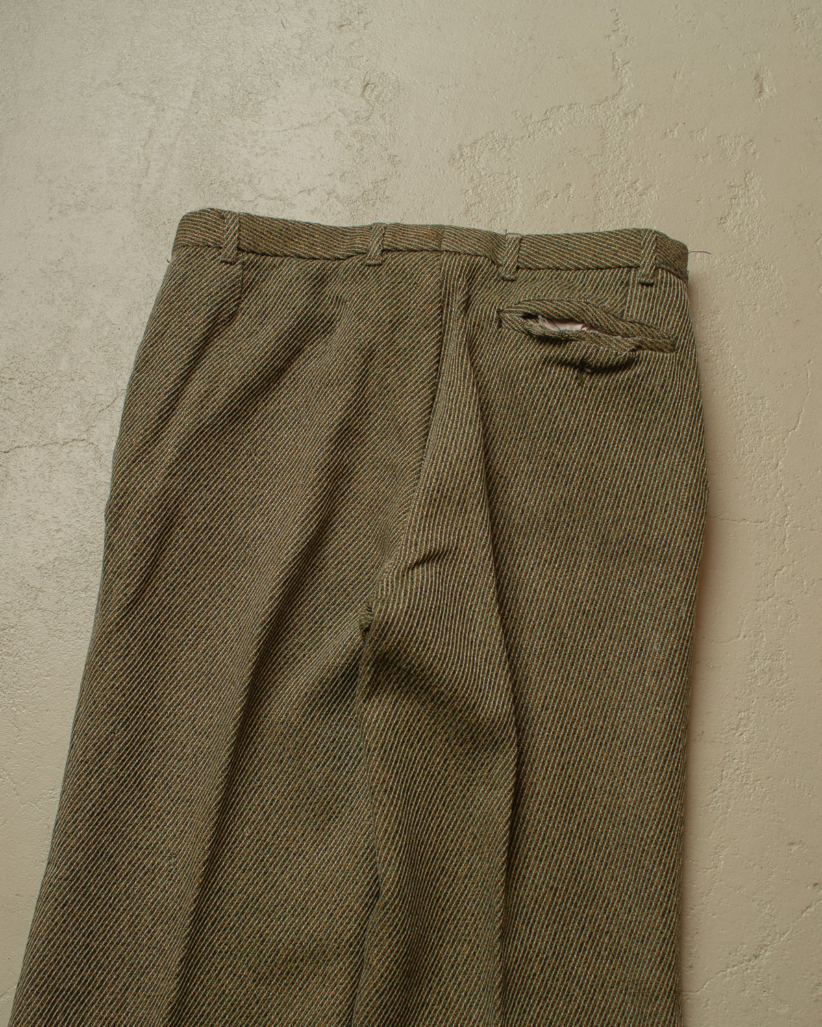 1960s/70s C&A Angelo Litrico Flared Wool Pants green - W30,5 L32,5