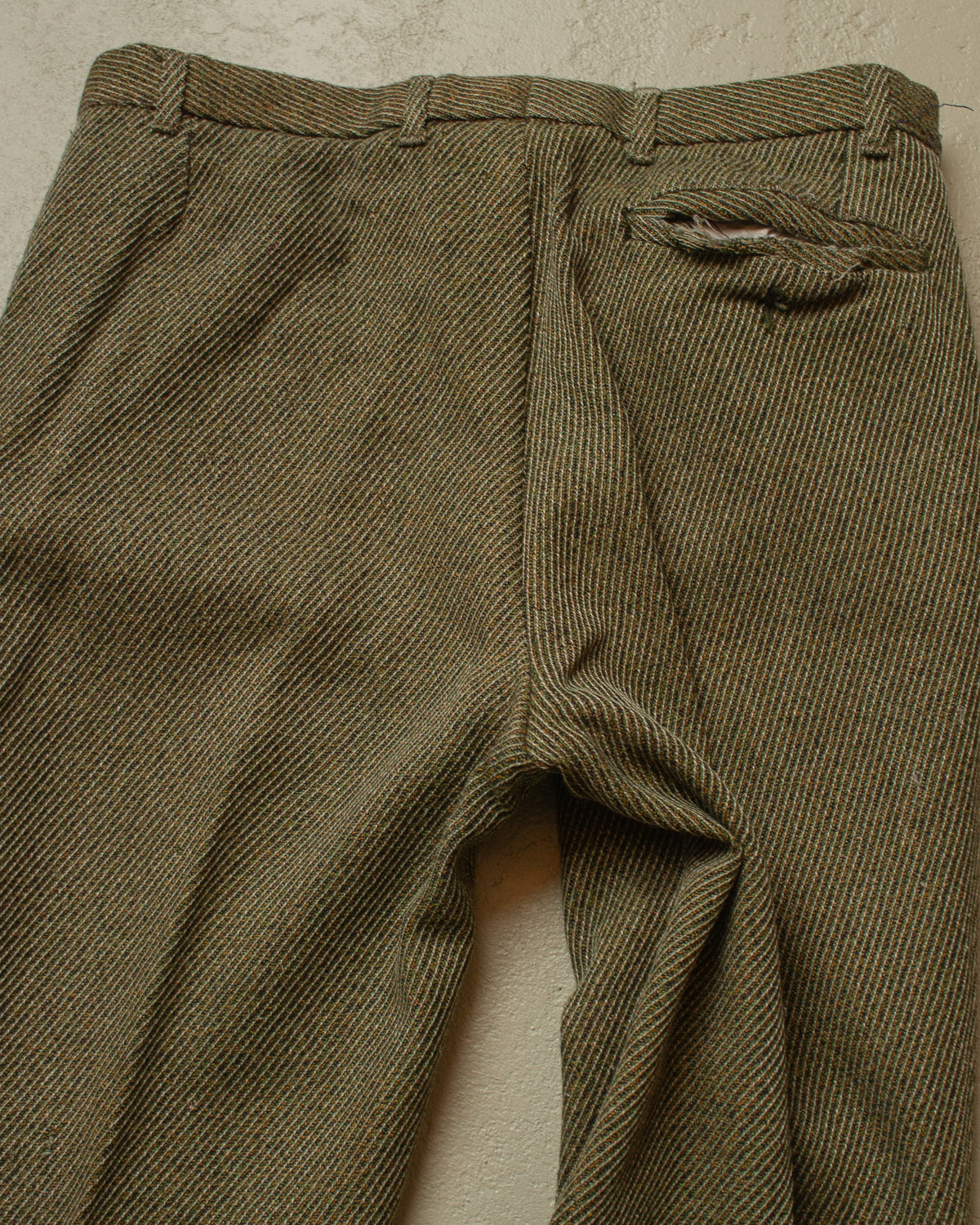 1960s/70s C&A Angelo Litrico Flared Wool Pants green - W30,5 L32,5