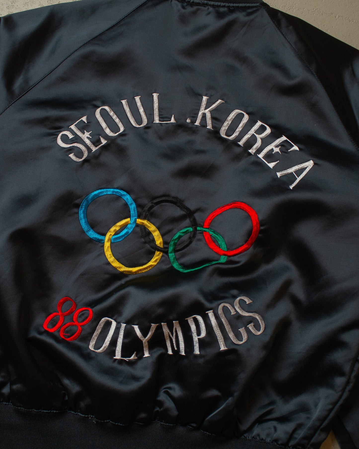 1988 Seoul Olympics Satin Jacket black - L