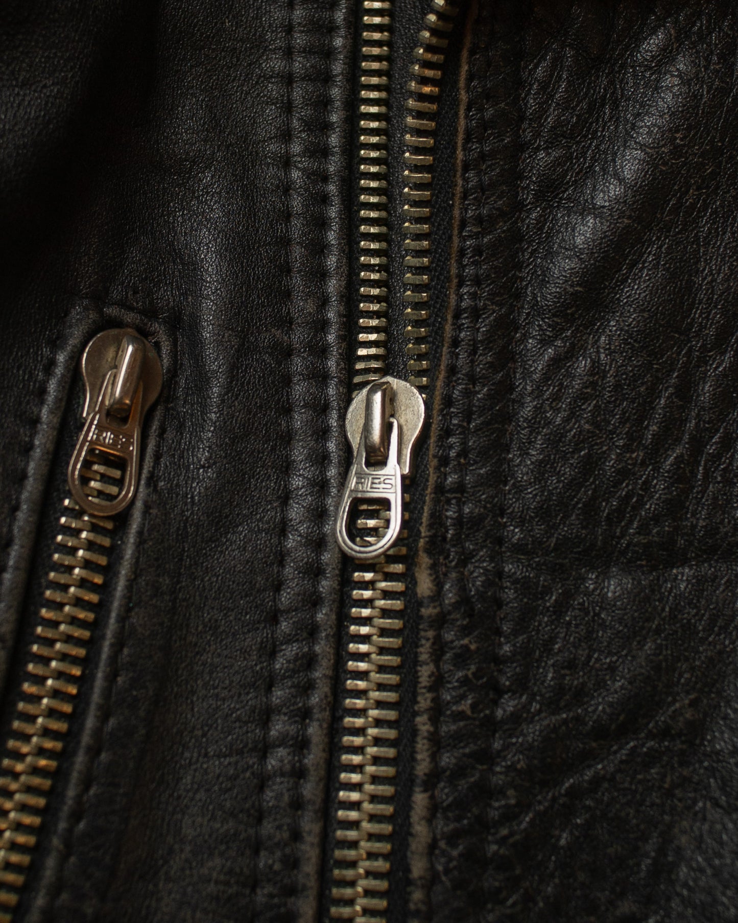 1960s/70s Leather Biker Jacket black - M