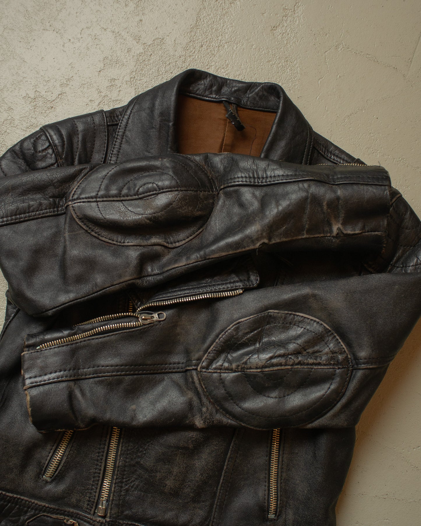 1960s/70s Leather Biker Jacket black - M