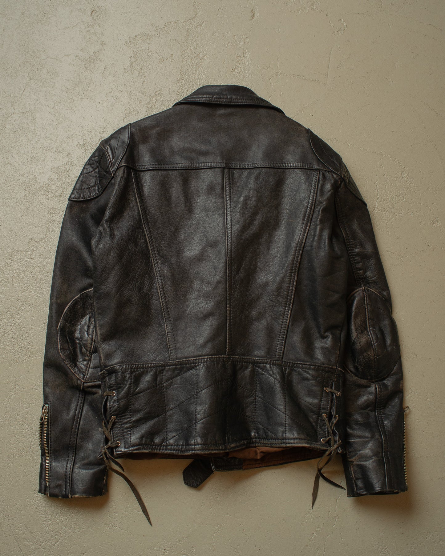 1960s/70s Leather Biker Jacket black - M