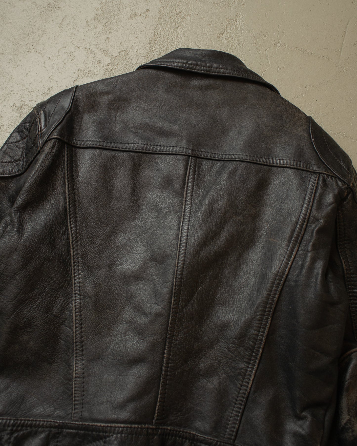 1960s/70s Leather Biker Jacket black - M