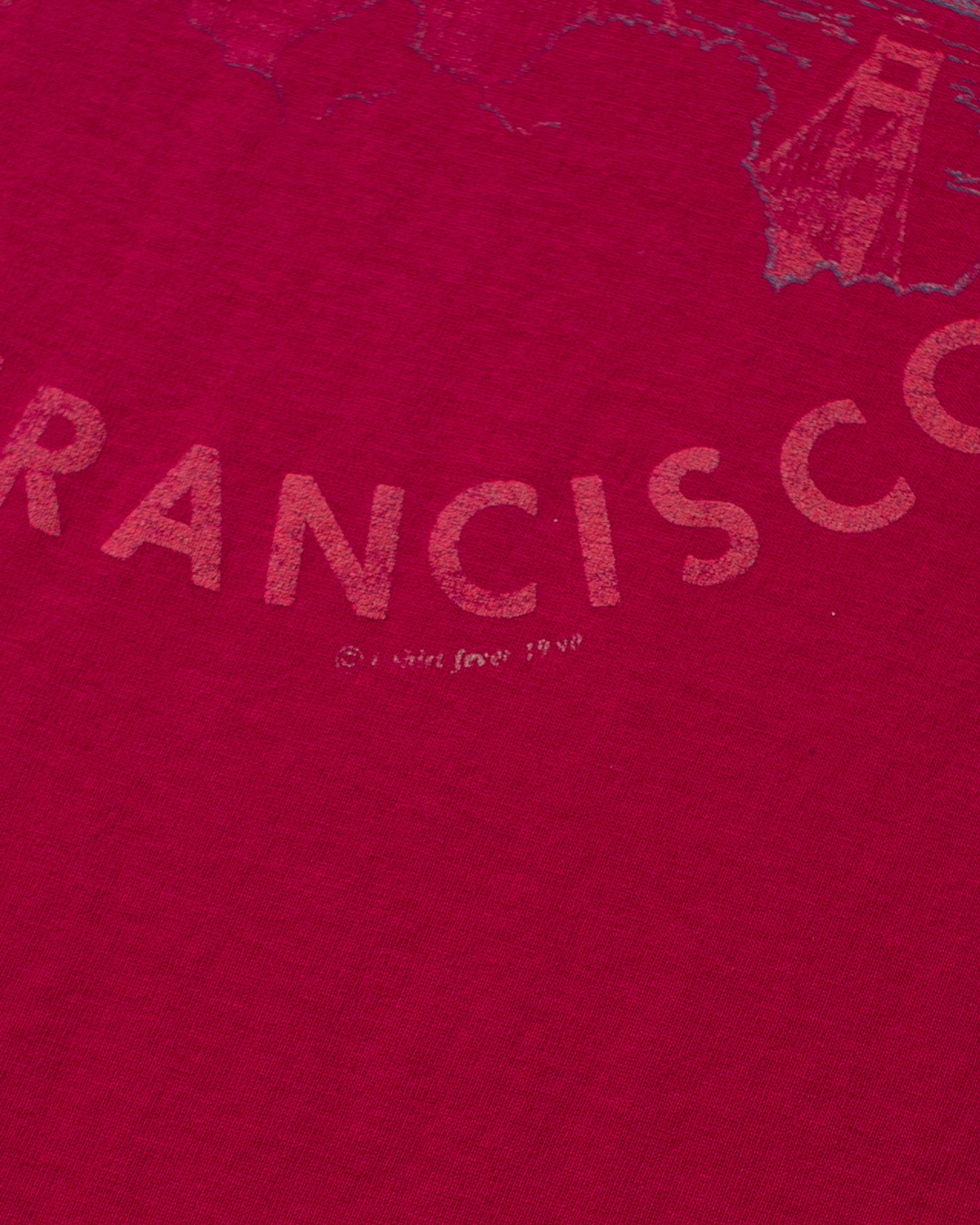 1990s Painter Golden Gate Bridge T-shirt pink - XL/XXL