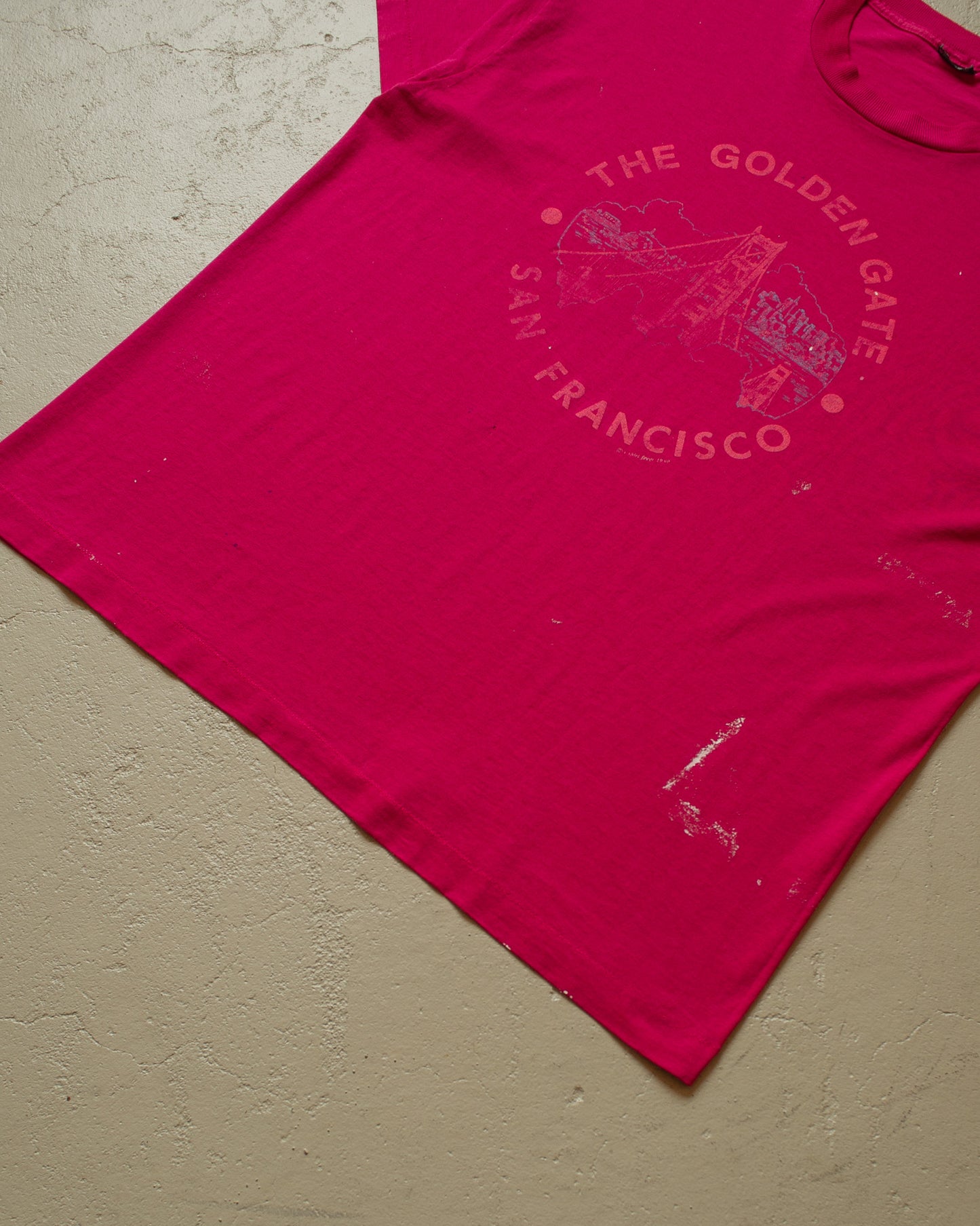 1990s Painter Golden Gate Bridge T-shirt pink - XL/XXL