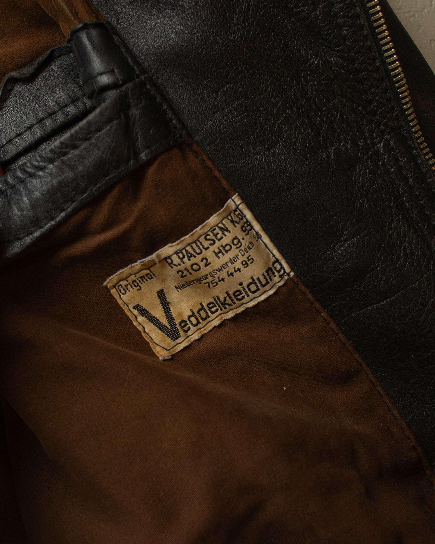 1960s/70s Leather Biker Jacket black - M