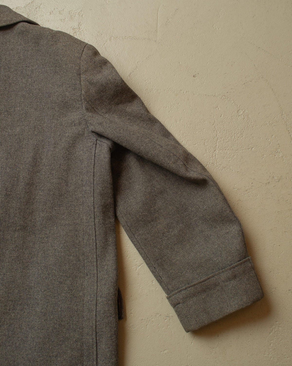 1930s/40s German Double Breasted Wool Overcoat grey - L/XL