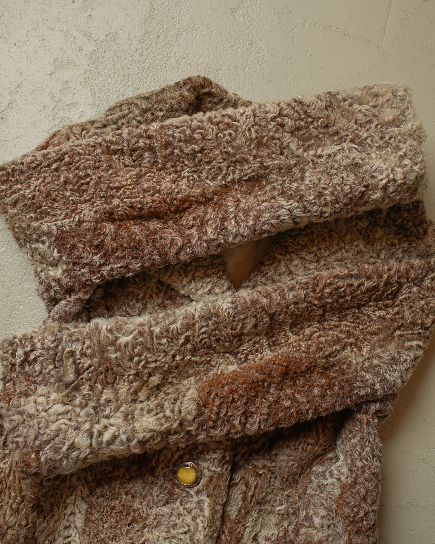 1970s Womens Persian Lamb Coat brown - M/L