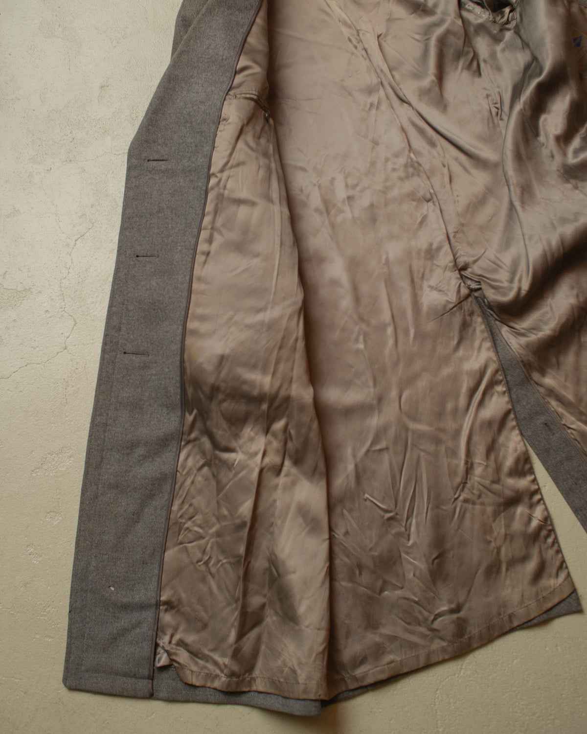1930s/40s German Double Breasted Wool Overcoat grey - L/XL