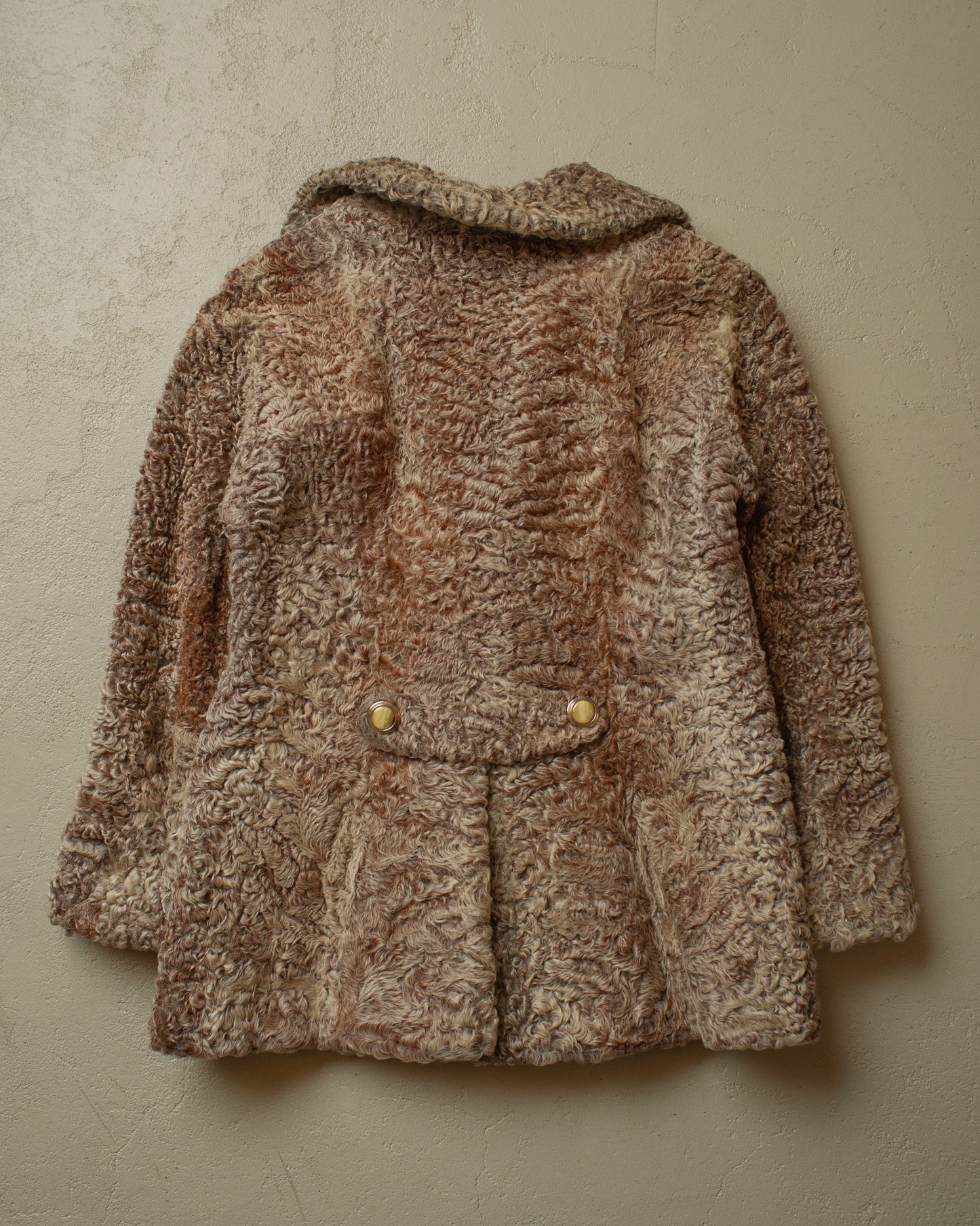 1970s Womens Persian Lamb Coat brown - M/L