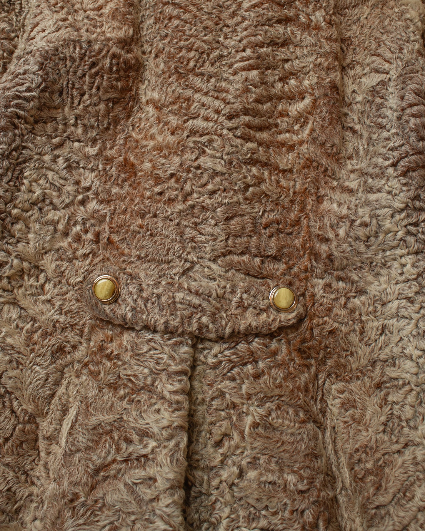 1970s Womens Persian Lamb Coat brown - M/L
