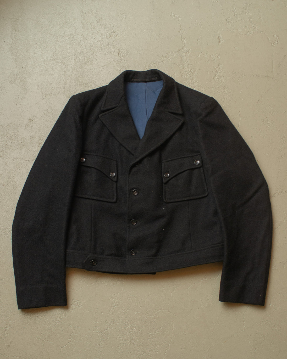 1940s German Wool Ski Suit black - M