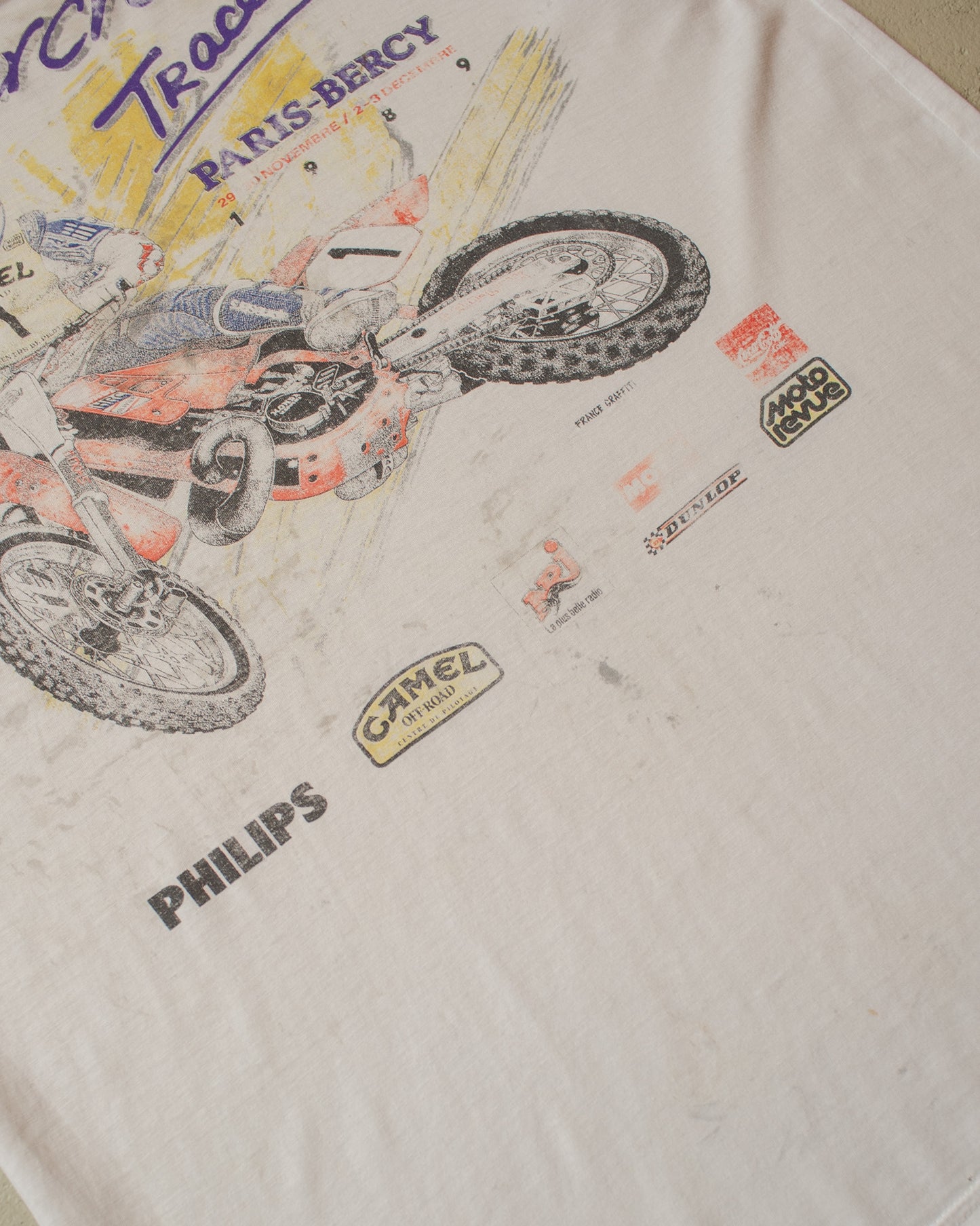 1989 distressed Supercross Tracer T-shirt white - XL/XXL