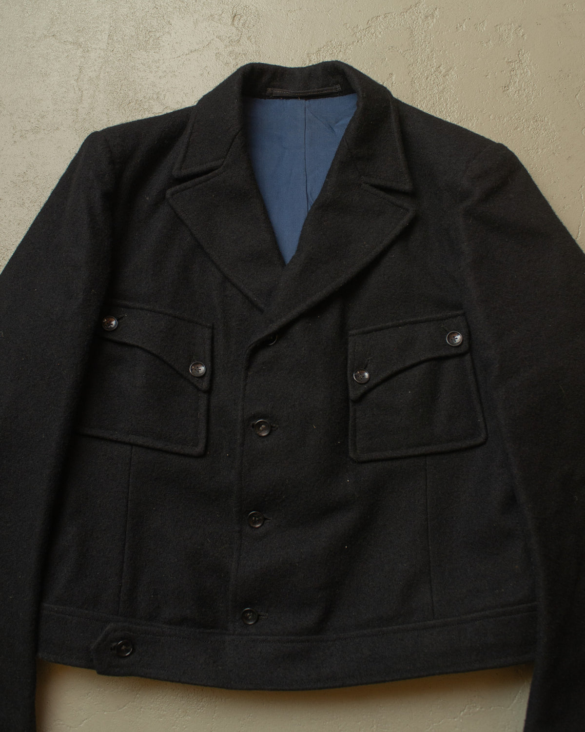 1940s German Wool Ski Suit black - M