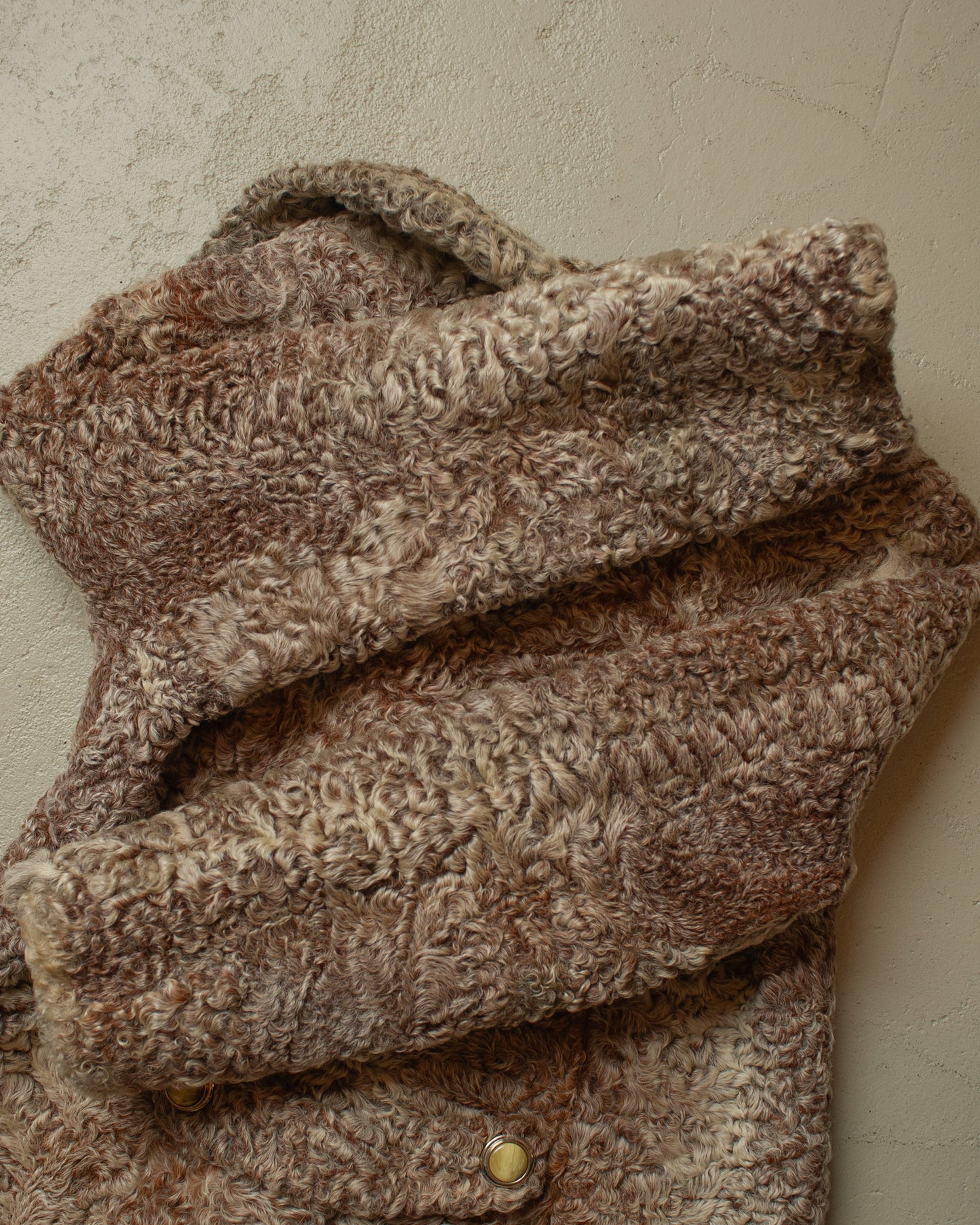 1970s Womens Persian Lamb Coat brown - M/L