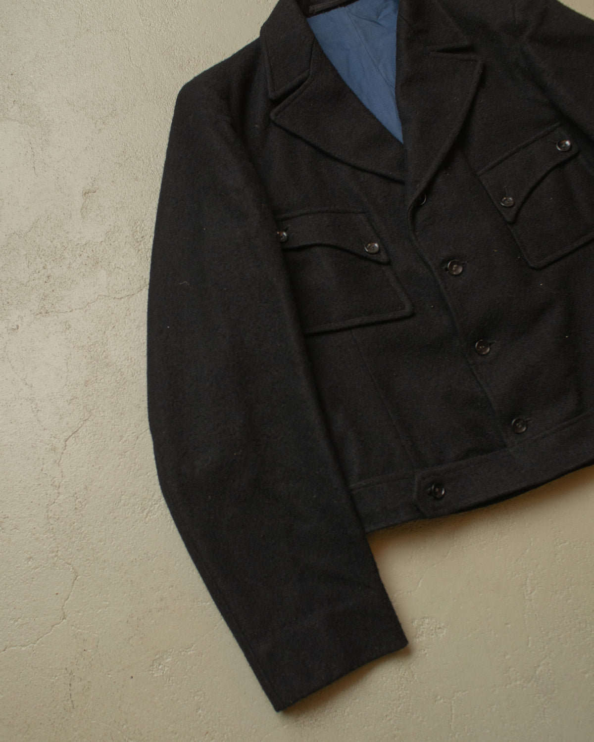 1940s German Wool Ski Suit black - M