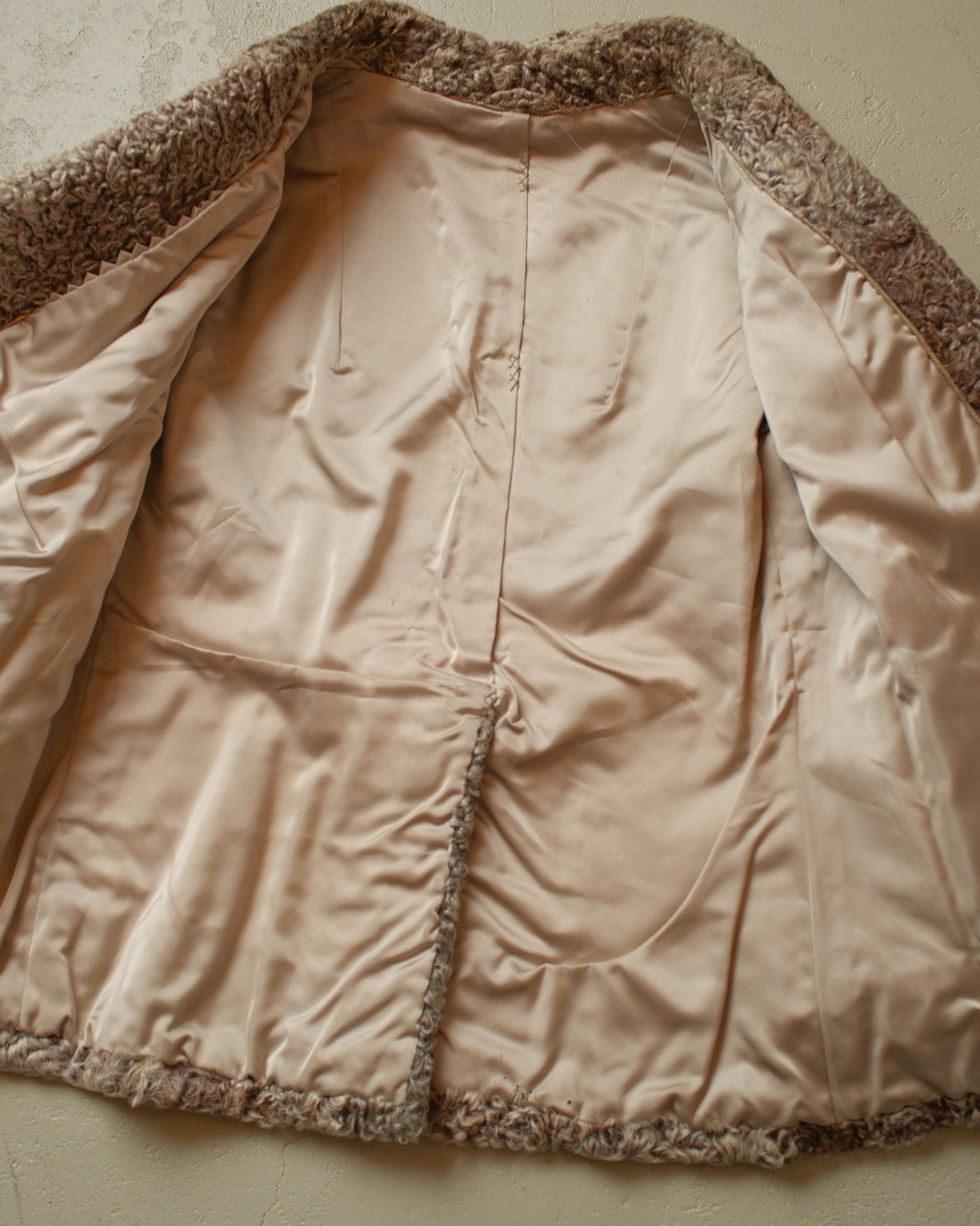 1970s Womens Persian Lamb Coat brown - M/L
