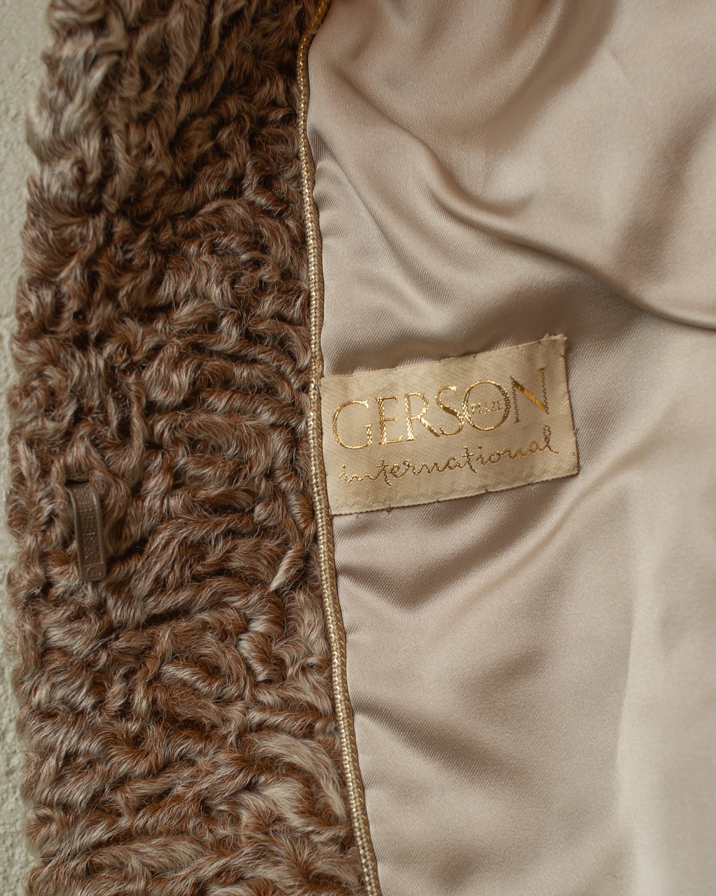 1970s Womens Persian Lamb Coat brown - M/L