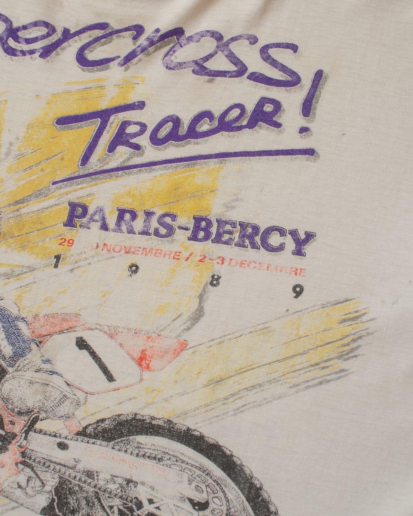 1989 distressed Supercross Tracer T-shirt white - XL/XXL