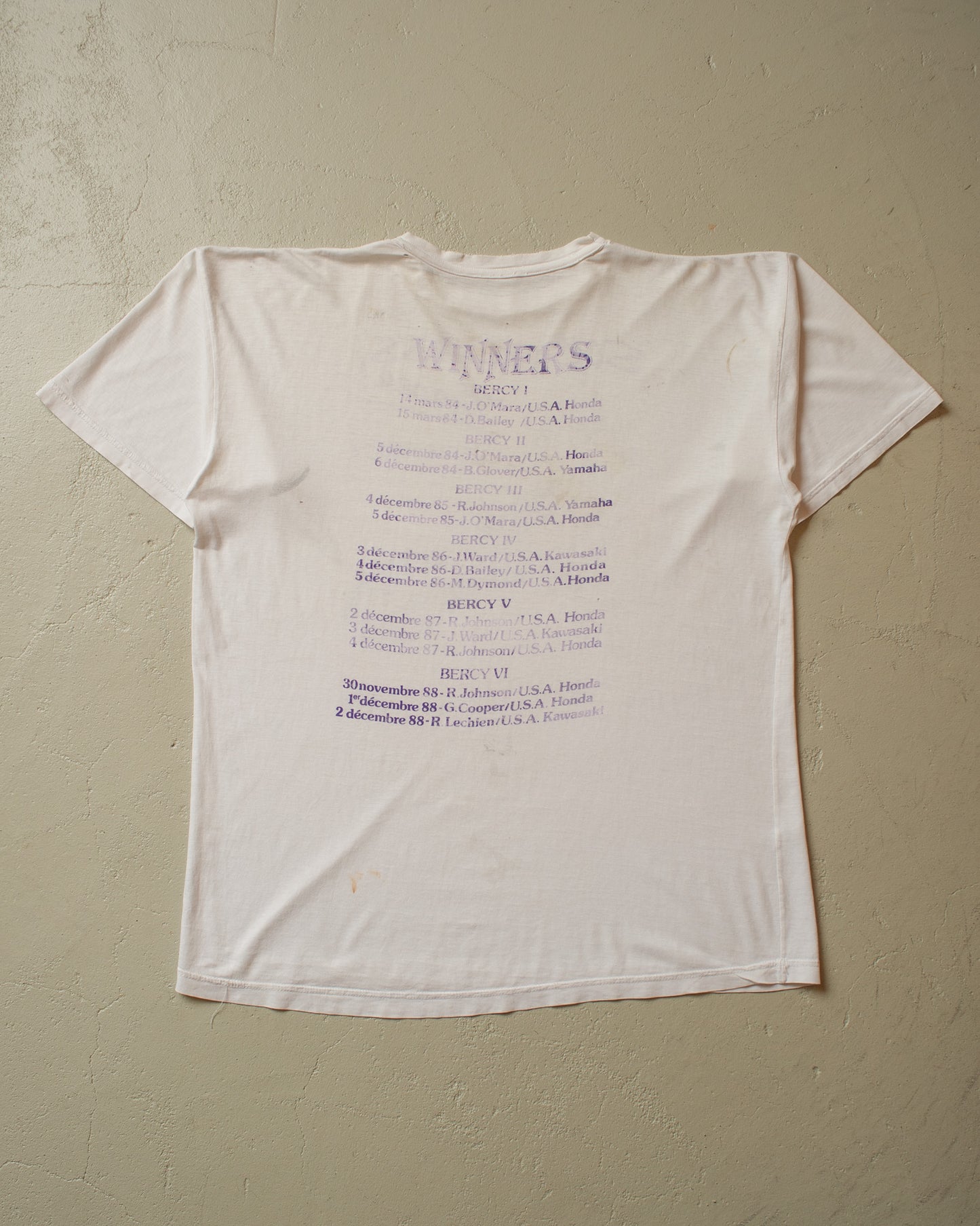 1989 distressed Supercross Tracer T-shirt white - XL/XXL