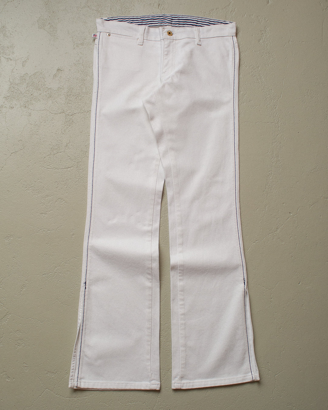 90s Womens Ralph Lauren Flared Jeans white - 4x32