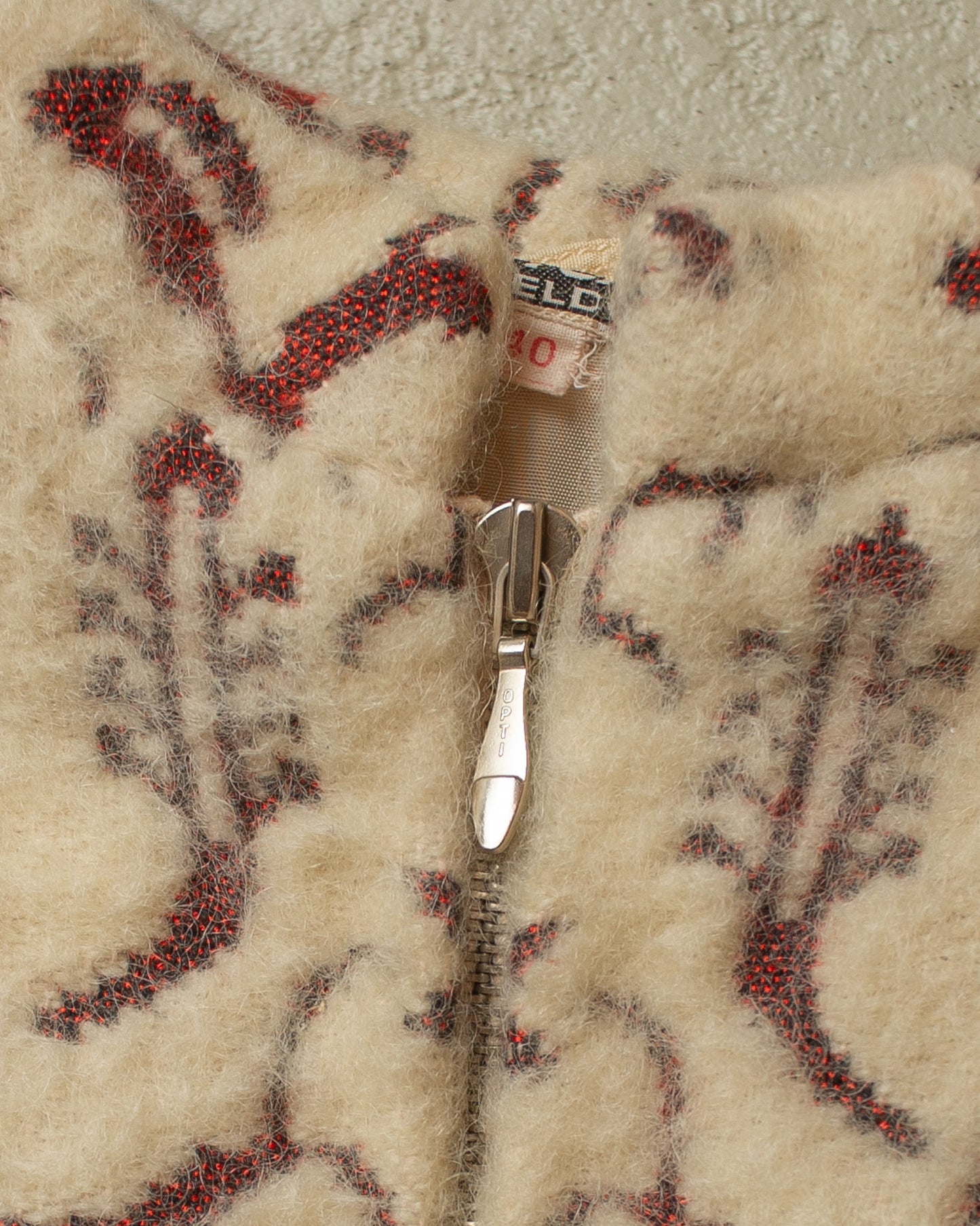 1950s/60s Womens Wool Fleece Jacket creme - M/L