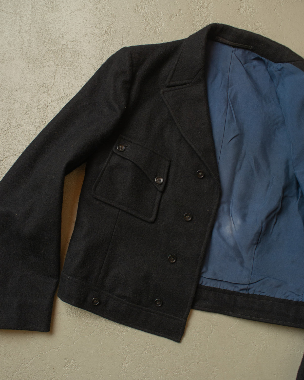 1940s German Wool Ski Suit black - M