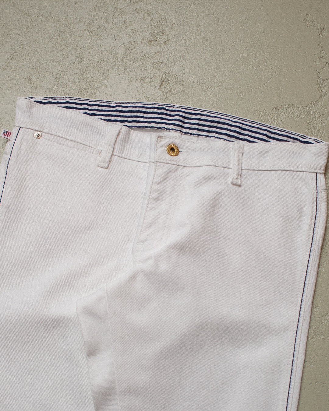 90s Womens Ralph Lauren Flared Jeans white - 4x32