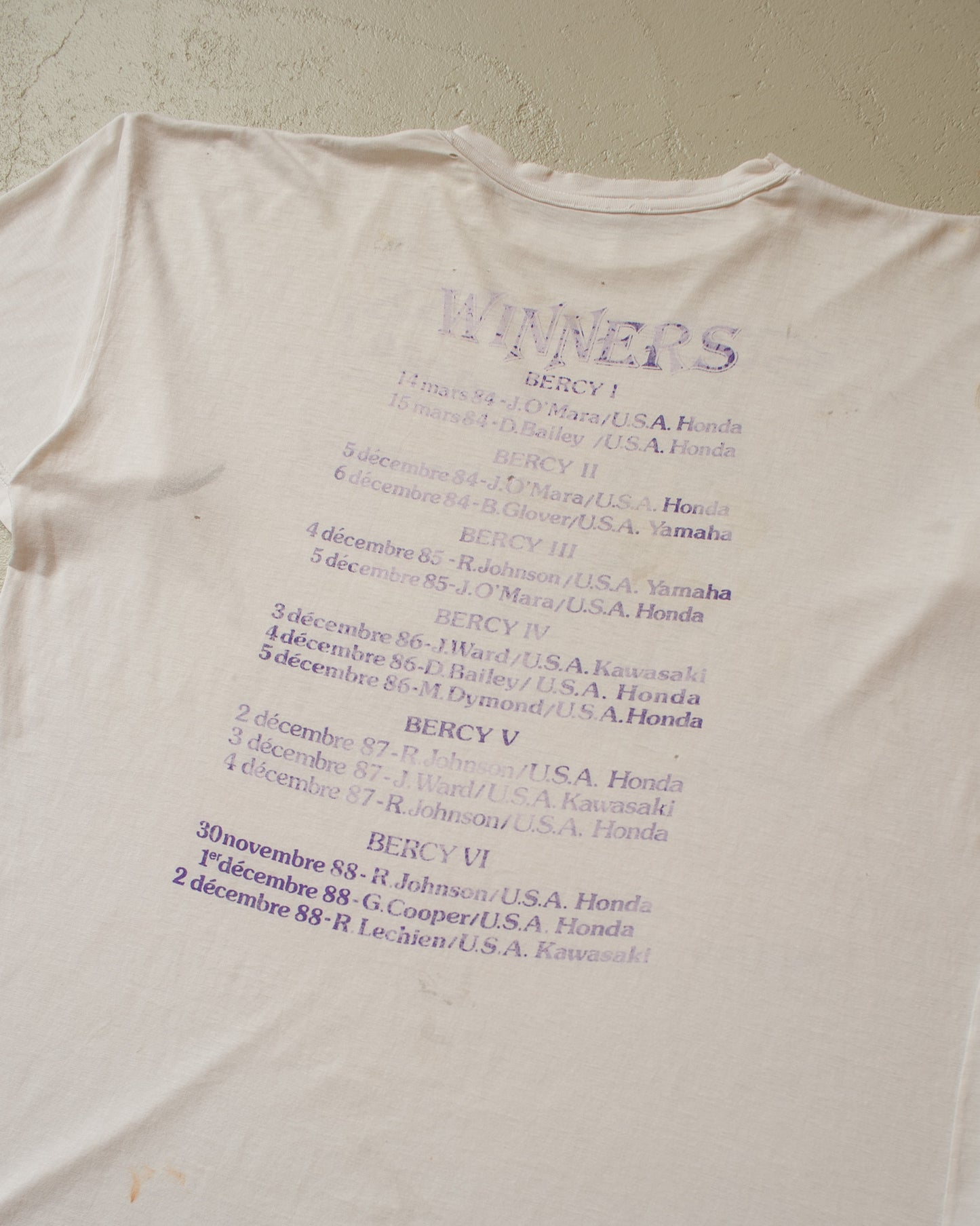 1989 distressed Supercross Tracer T-shirt white - XL/XXL