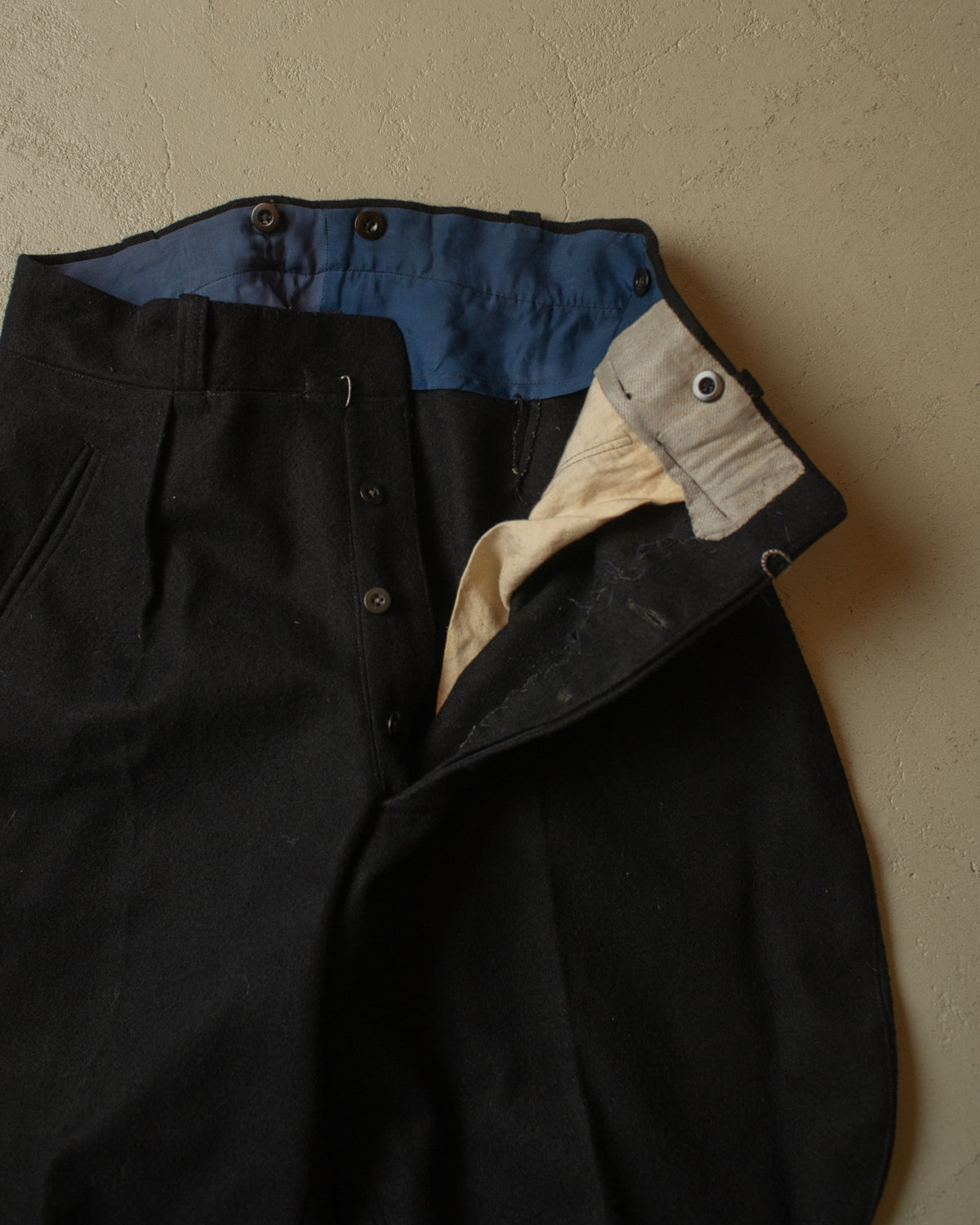 1940s German Wool Ski Suit black - M