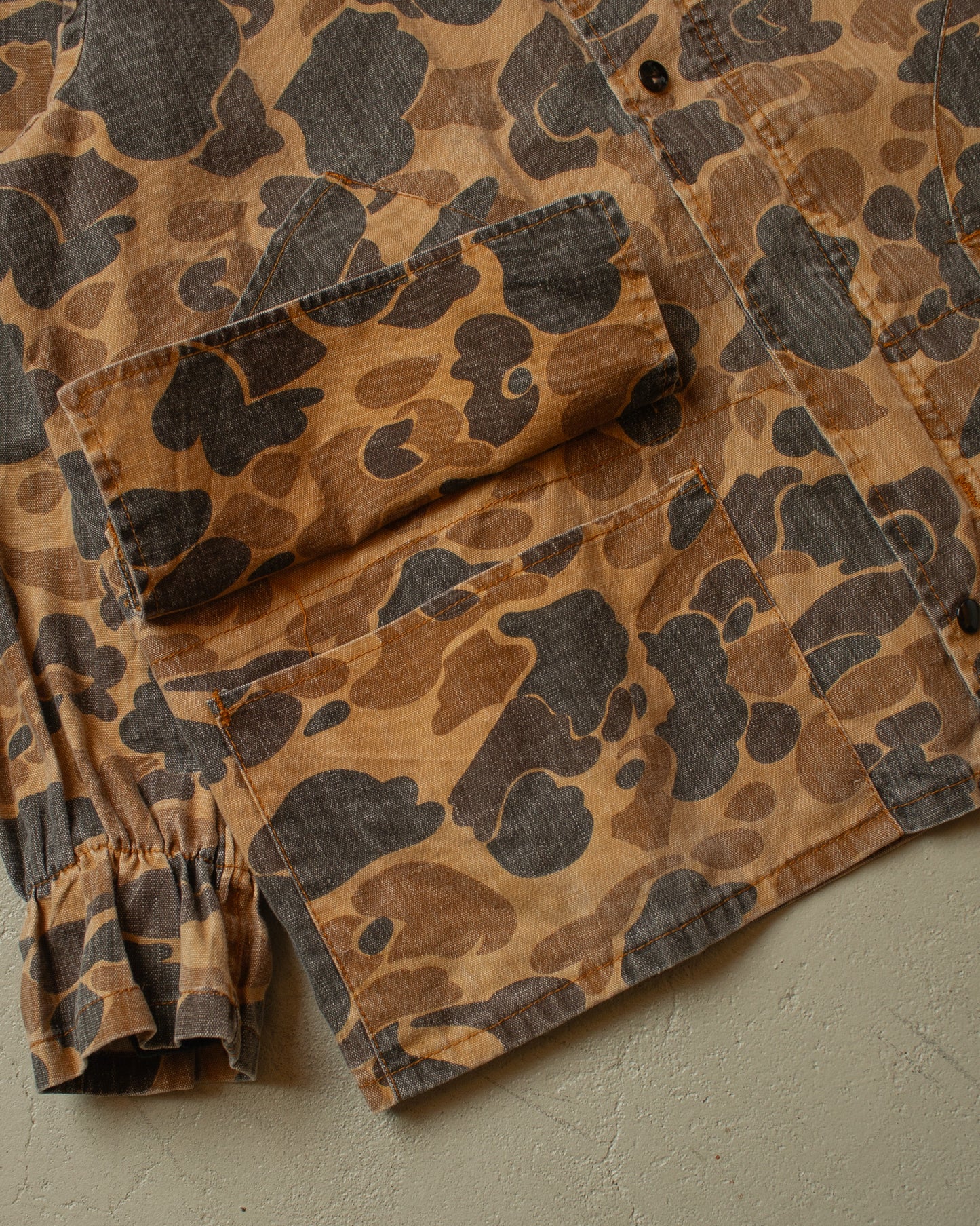 1970s/80s Duck Camo Hunting Jacket - L