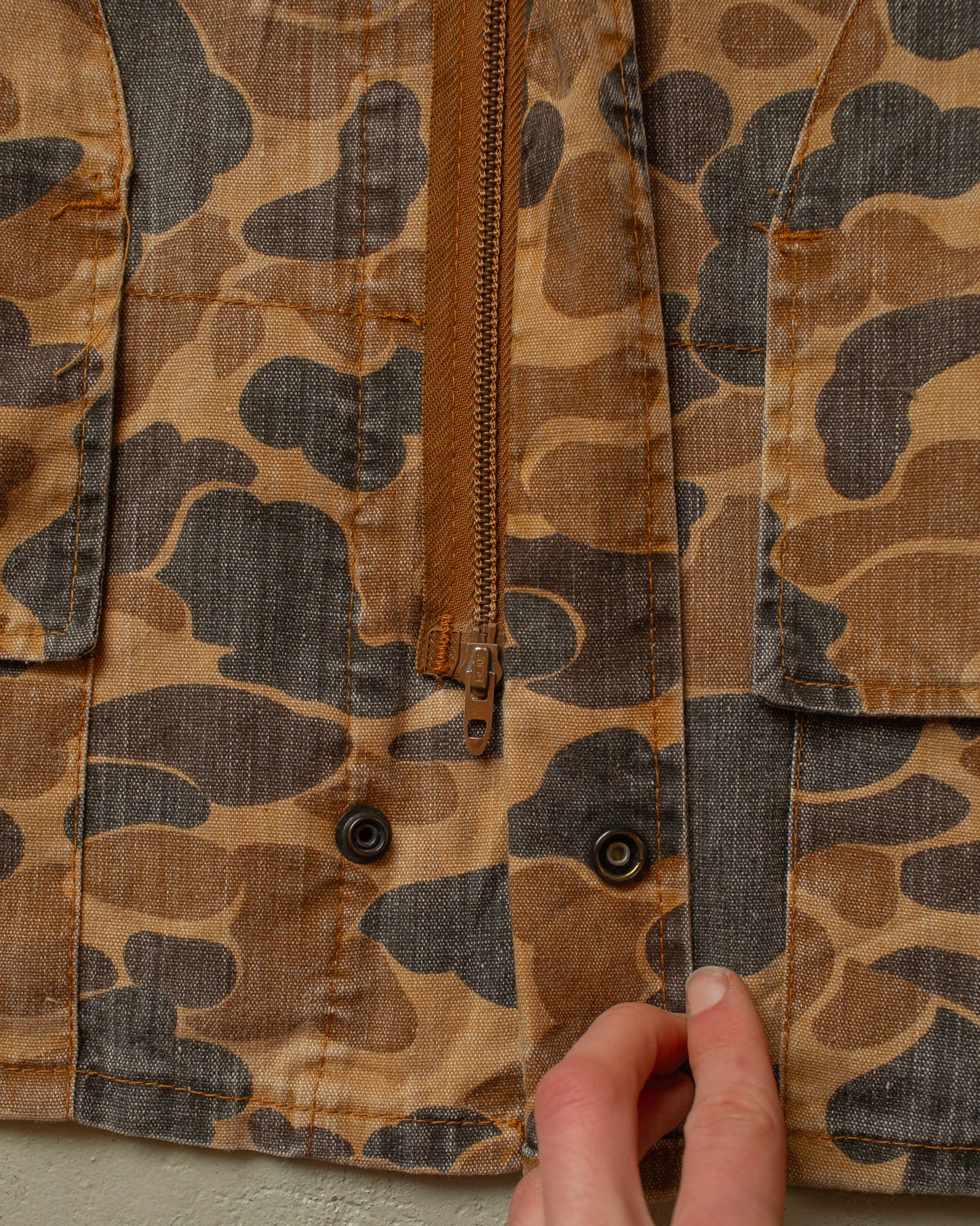 1970s/80s Duck Camo Hunting Jacket - L