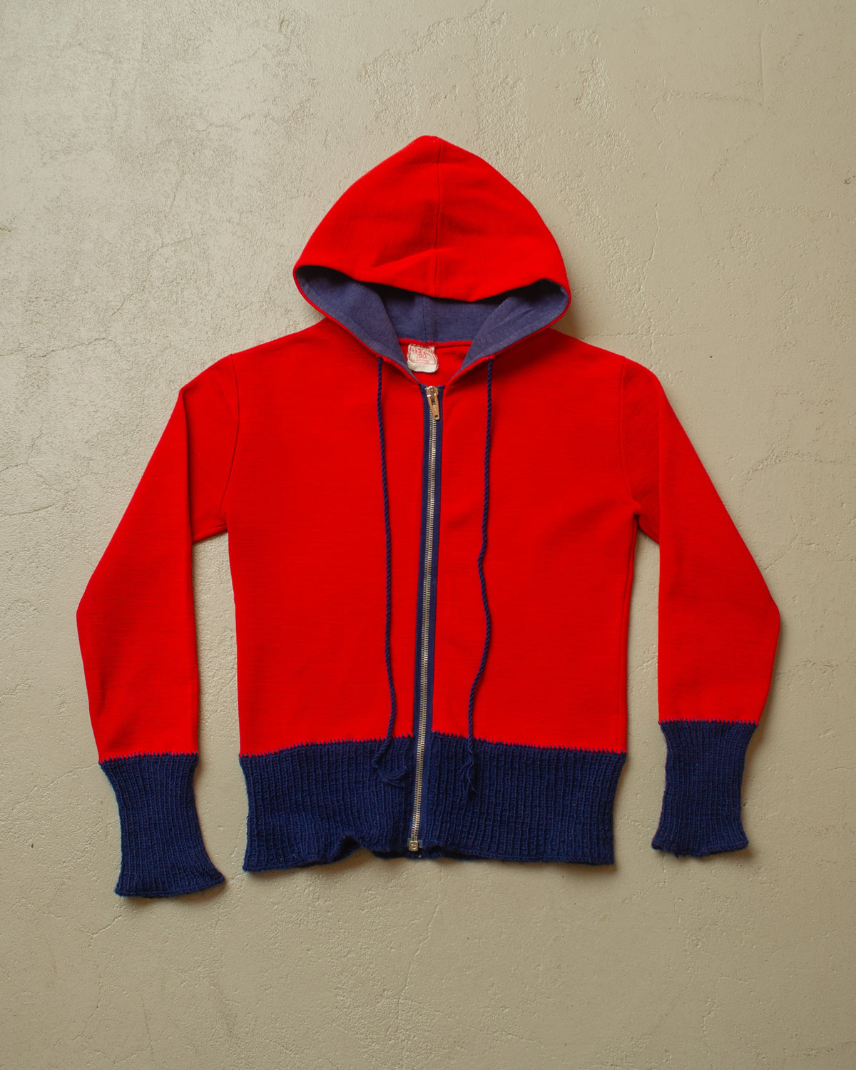 1960s German Womens Sports Hoodie red - XS