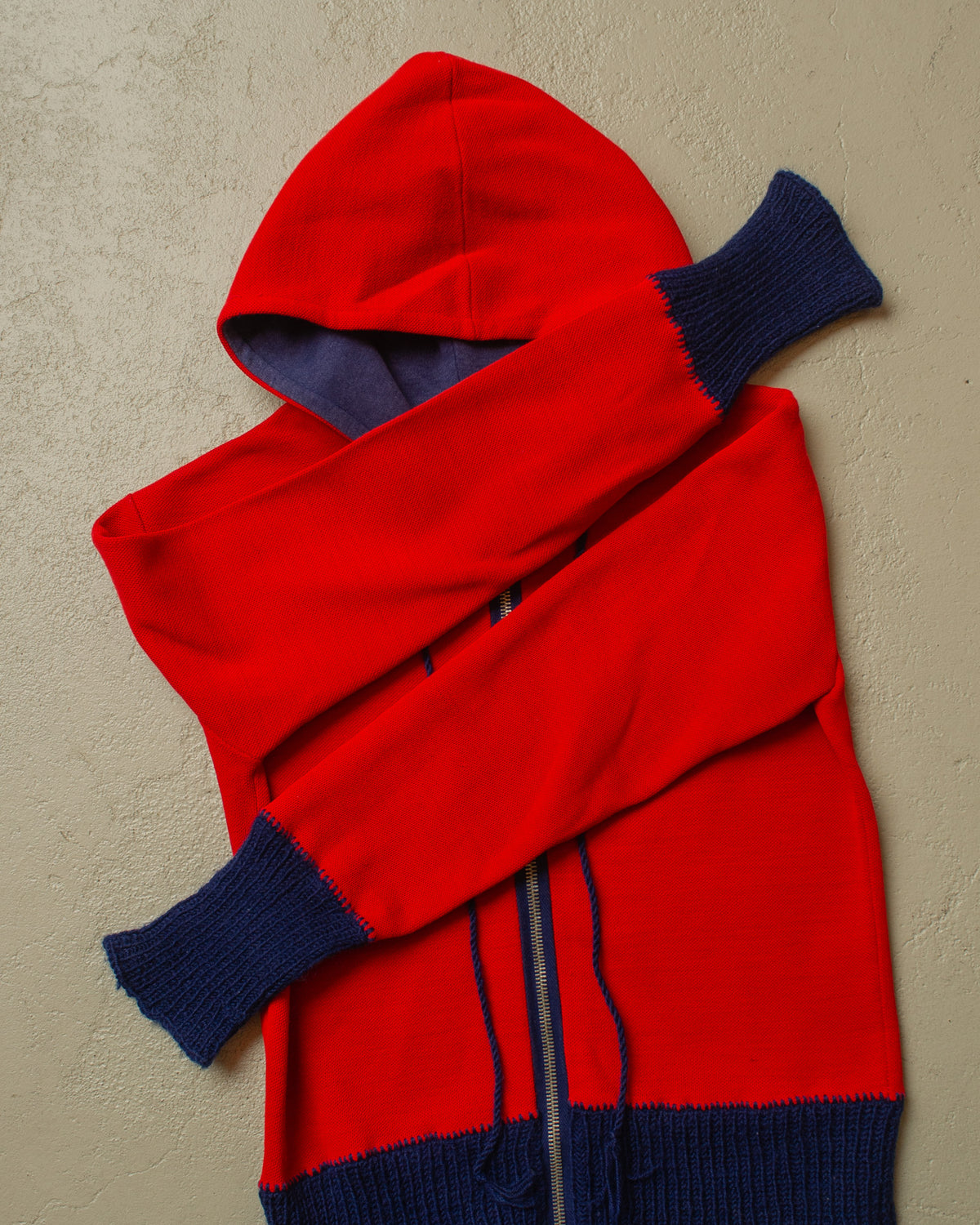 1960s German Womens Sports Hoodie red - XS