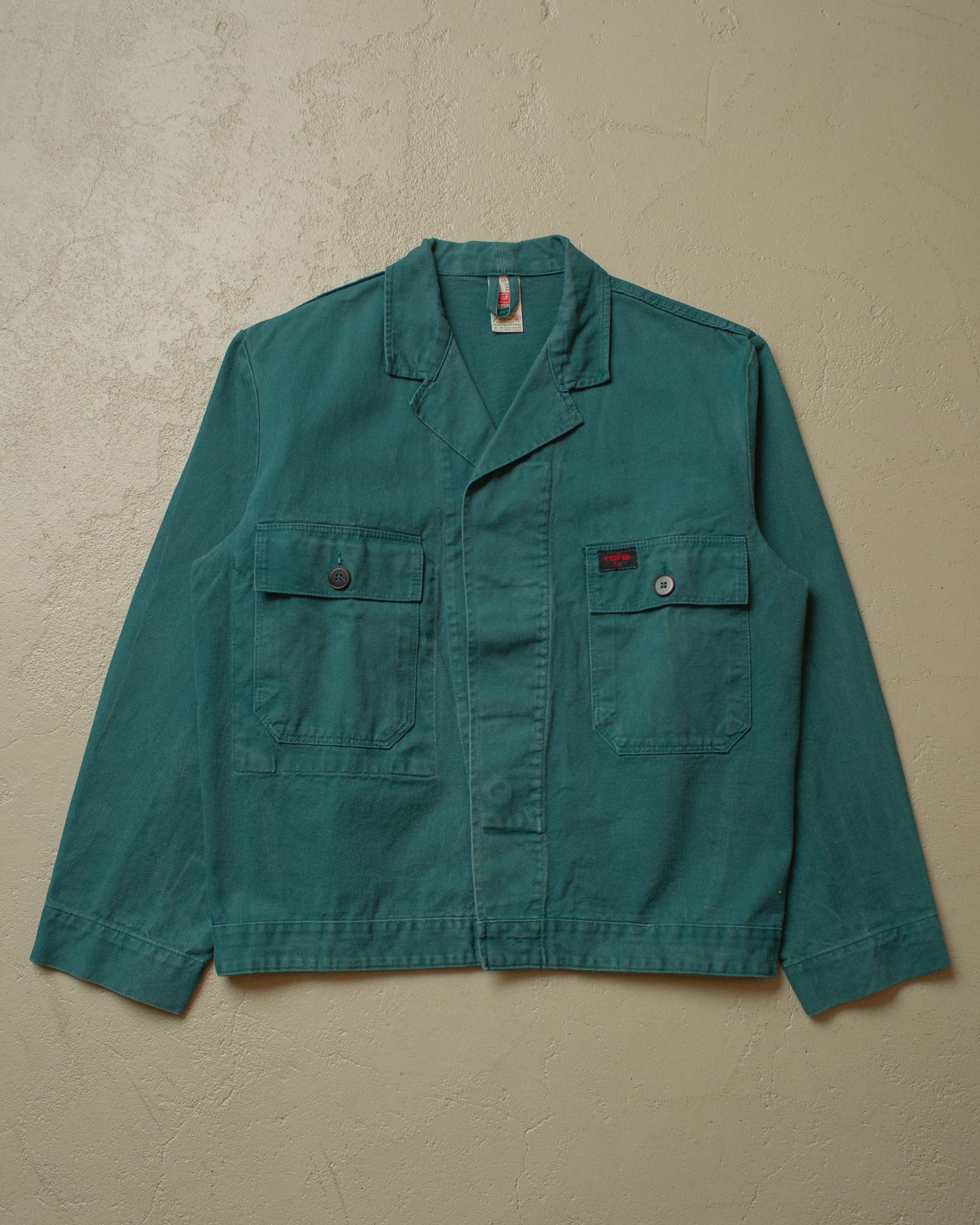 1980s/90s Rofa Work Jacket turquoise - L