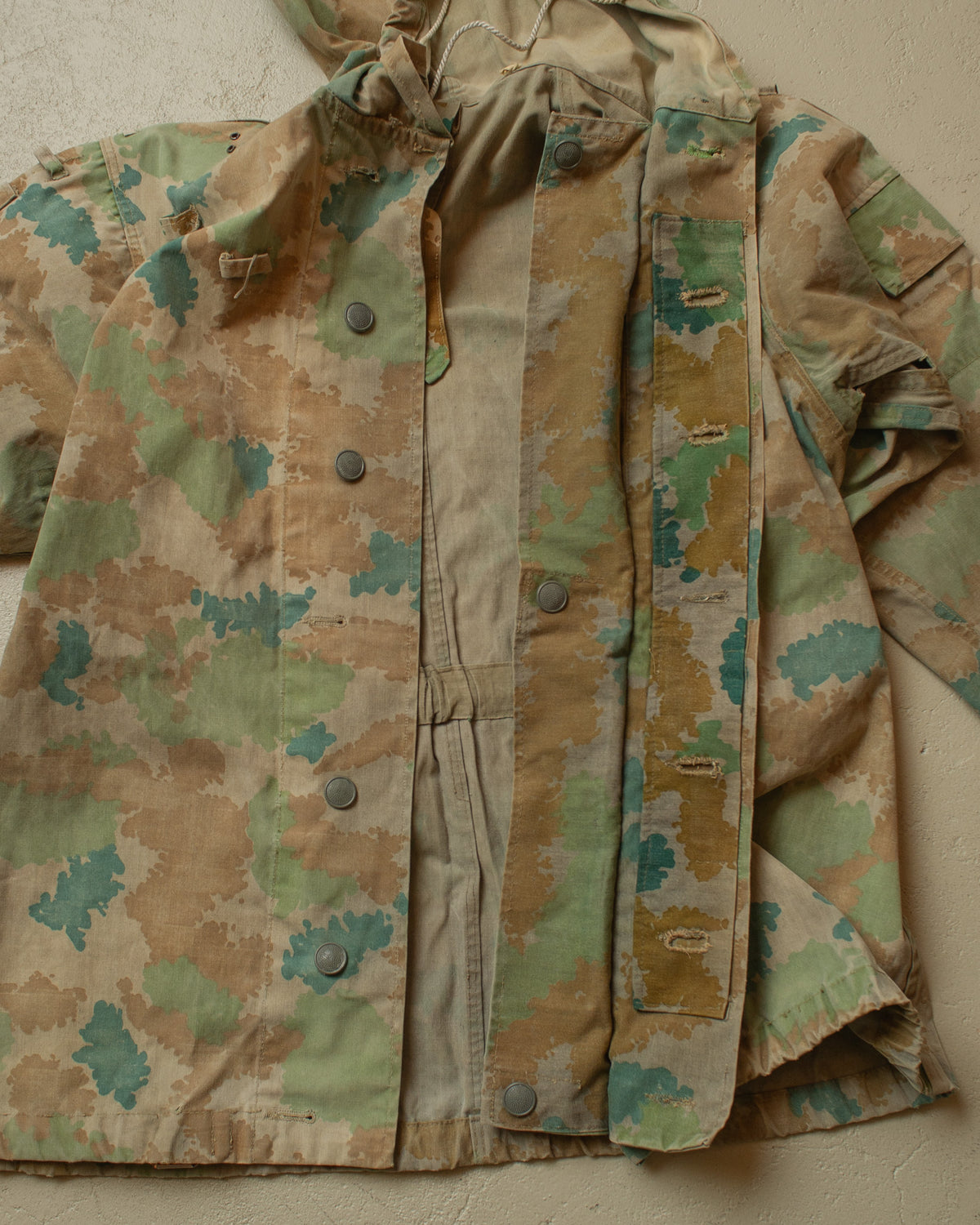 1963 East German DDR Faded "Blumentarn" Field Jacket - L/XL
