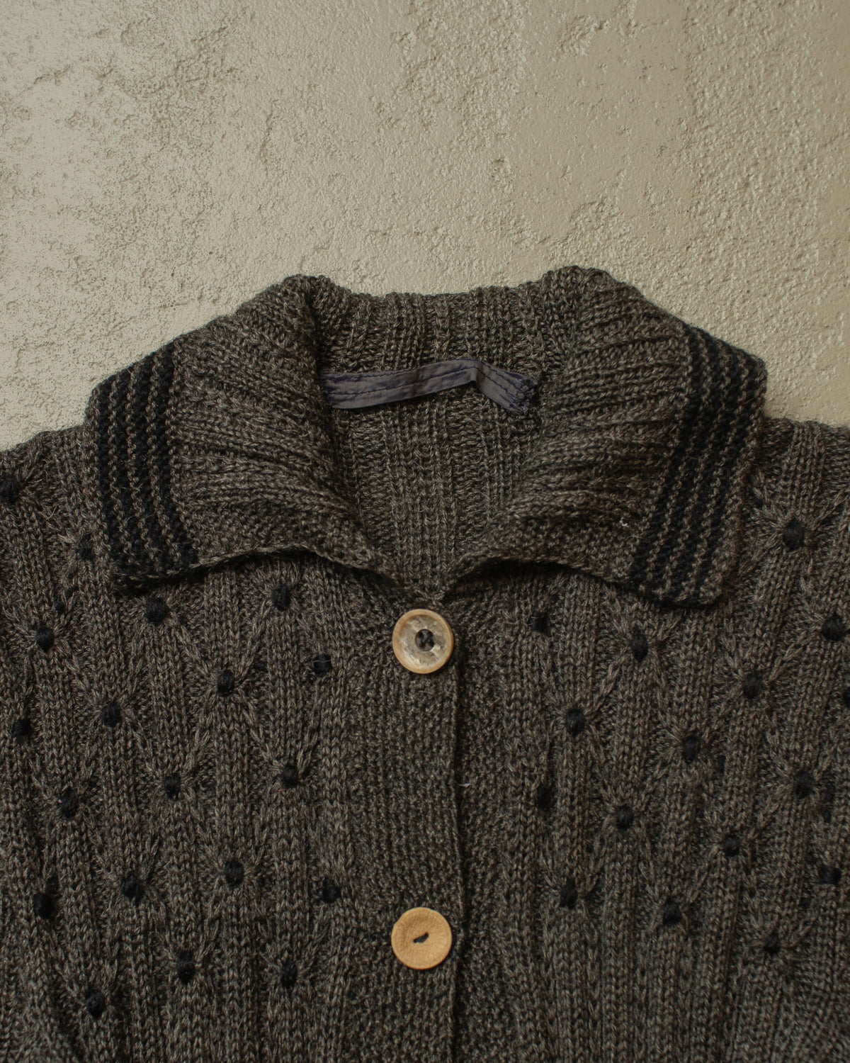 ca. 1920s/30s Rare German Womens Short sleeve Knit Jacket grey - XS/S
